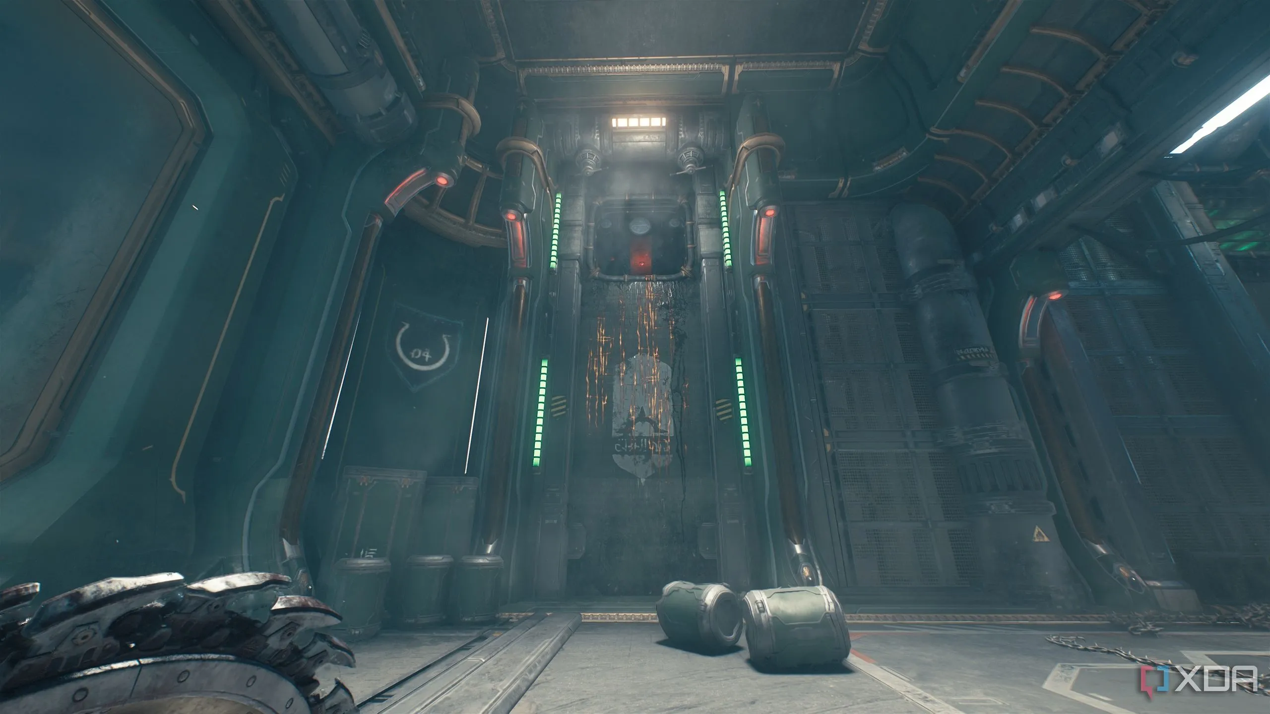 Bức tường trèo (scramble wall) mở ra lối vào hệ thống thông gió bí mật trong Chương 12 Doom The Dark Ages.