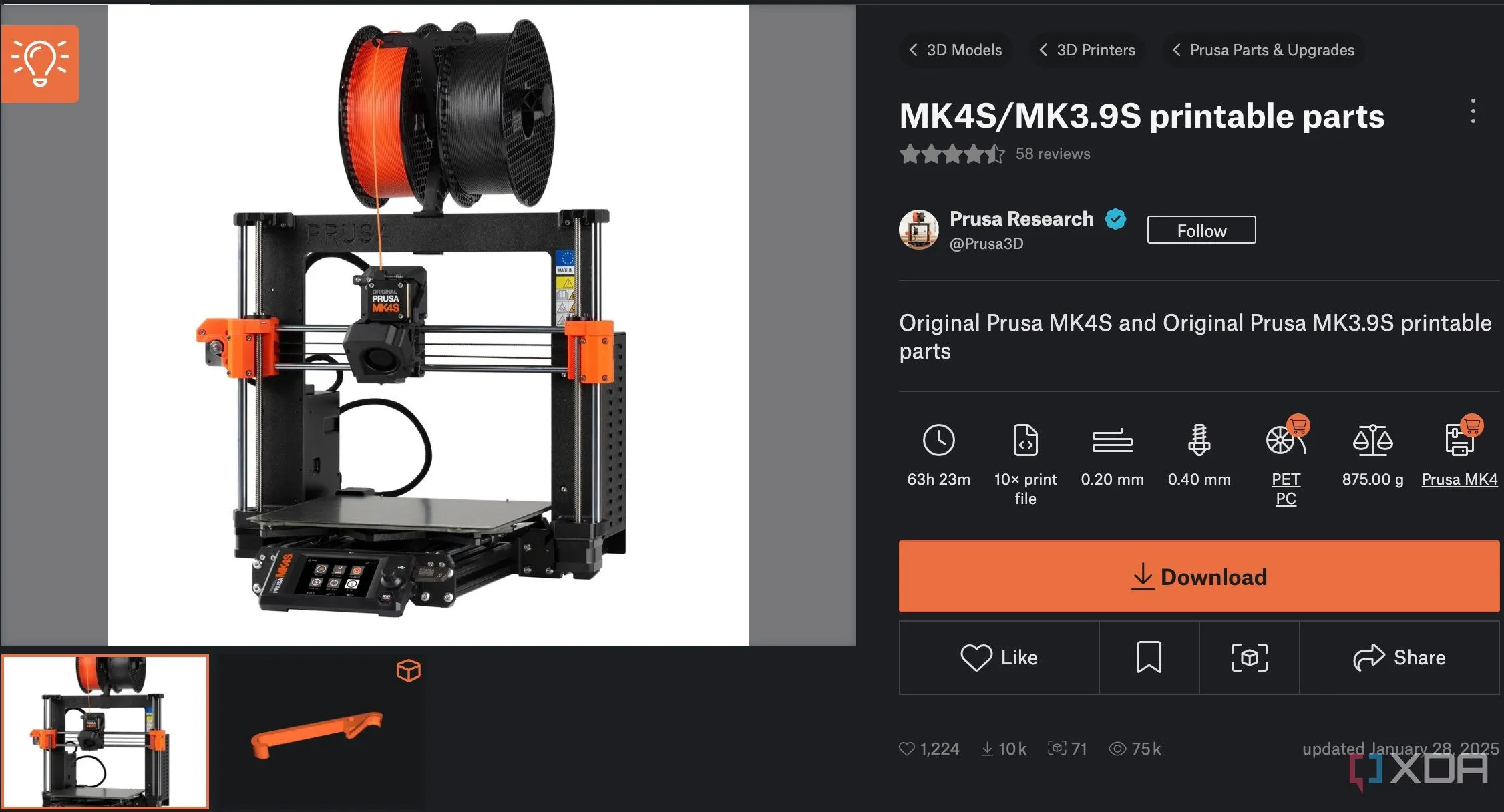 Các linh kiện máy in 3D có thể tự in như bánh răng, giá đỡ, dùng để thay thế hoặc nâng cấp bộ phận hư hỏng