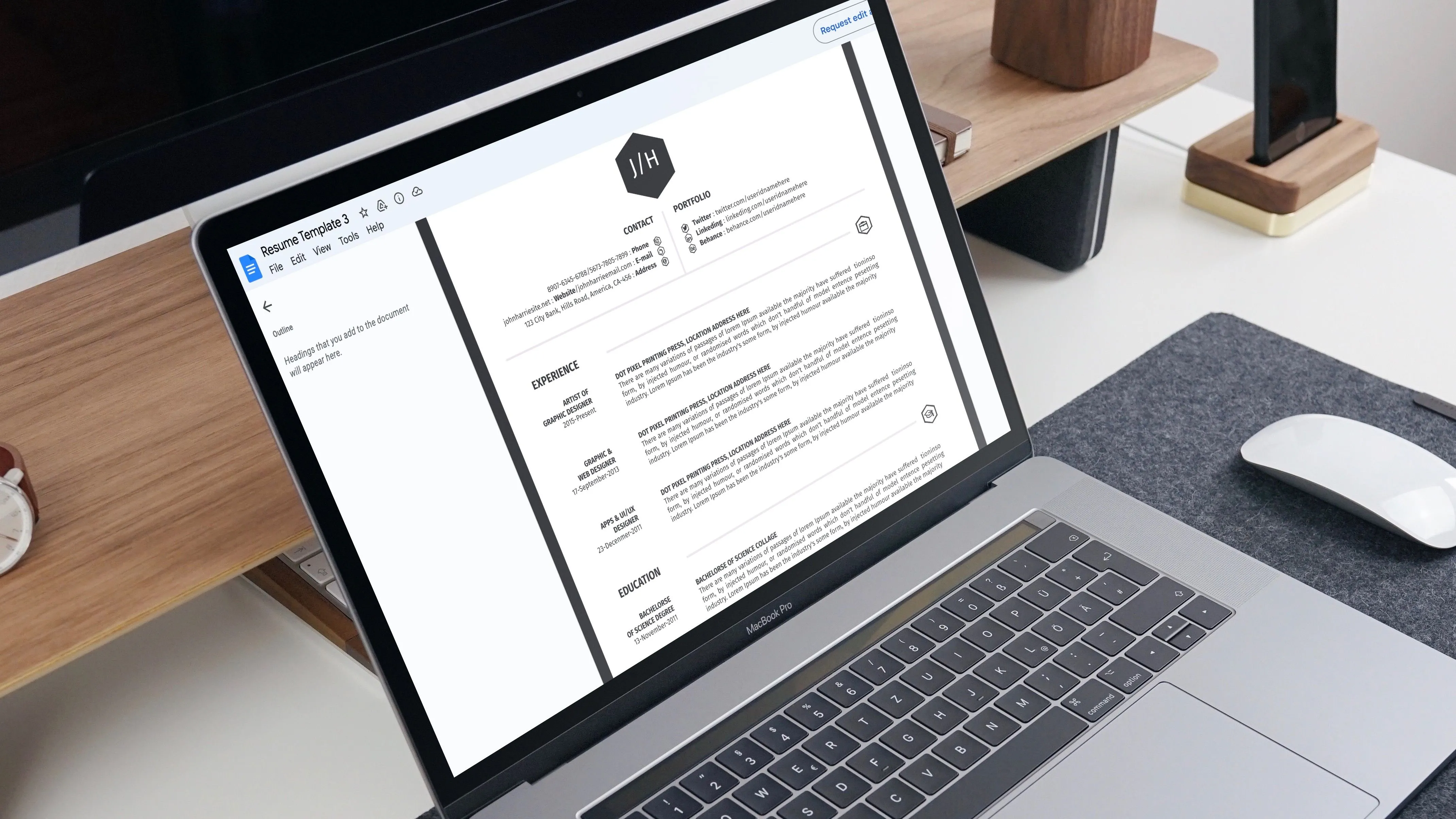 Các mẫu tài liệu Google Docs phổ biến