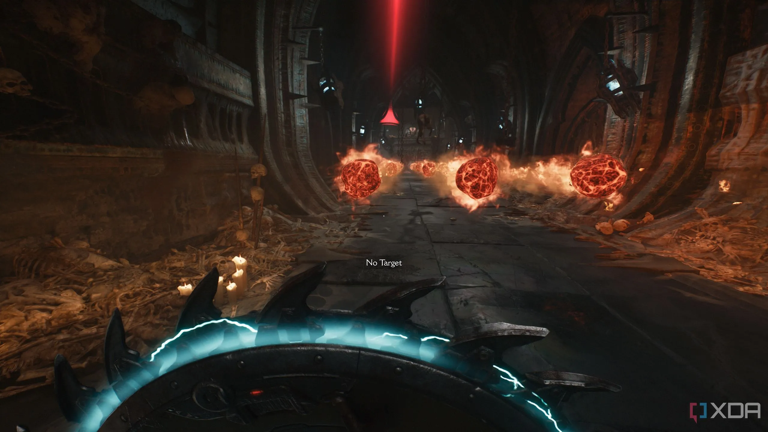 Các quả cầu lửa đang bay tới trong Chapter 19 Doom: The Dark Ages