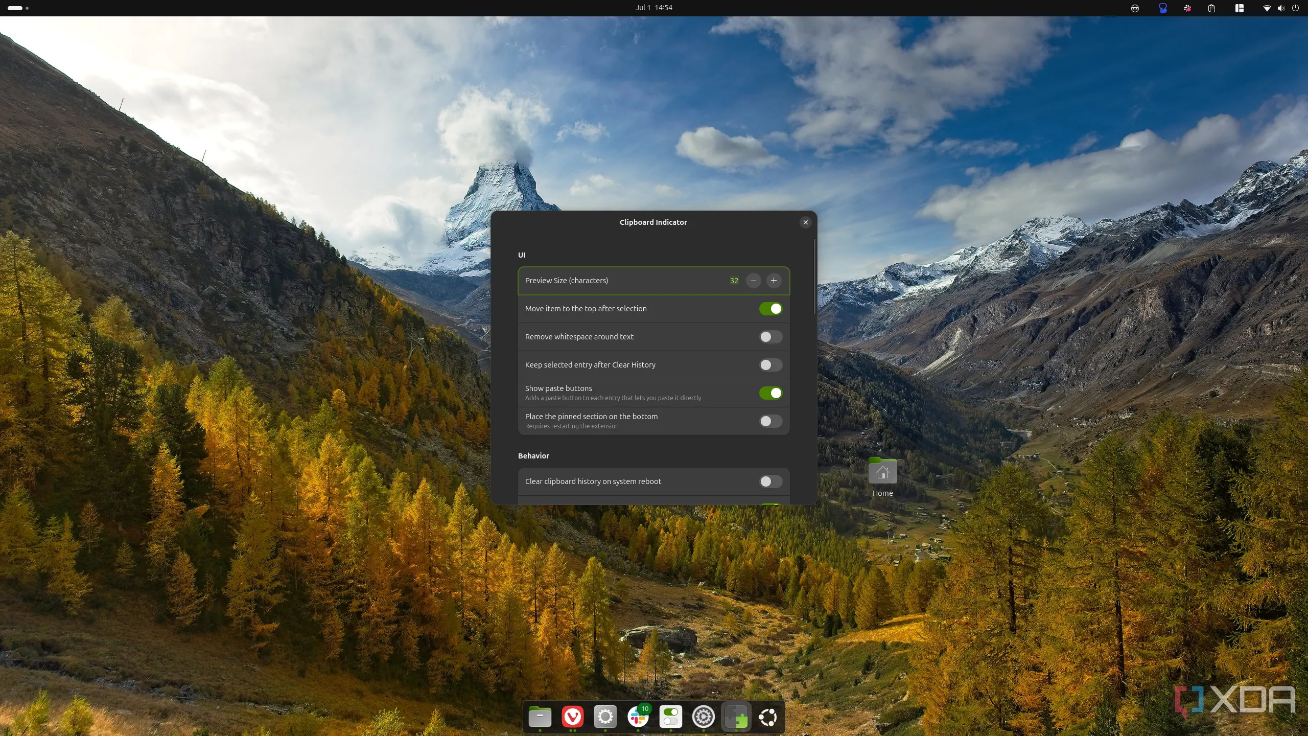 Cài đặt tiện ích mở rộng Clipboard Indicator trên desktop Ubuntu