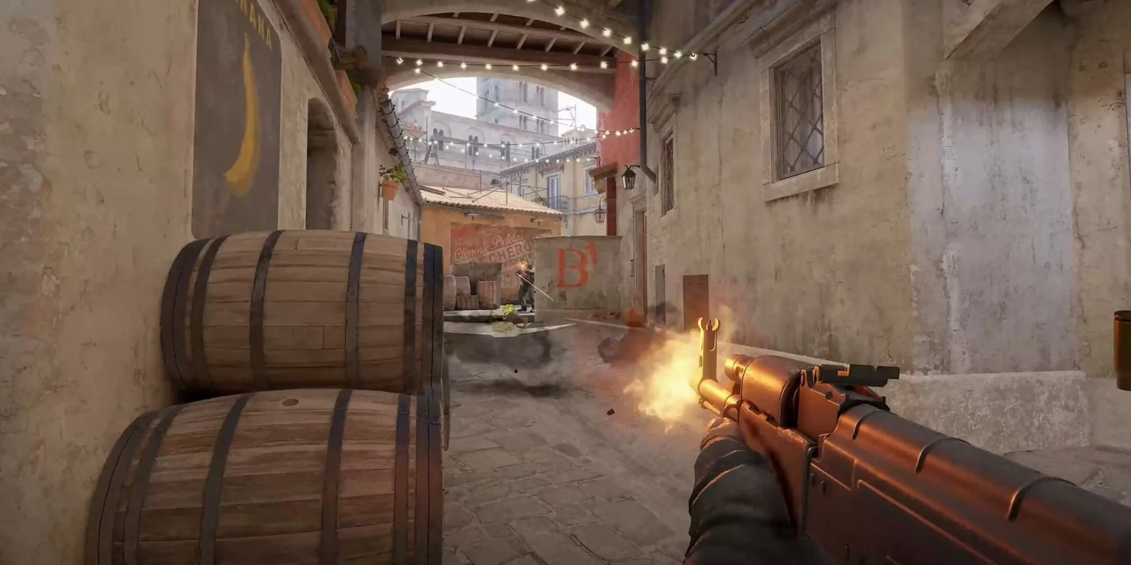 Cận cảnh khẩu AK-47 trong Counter-Strike 2, biểu tượng của sự đơn giản và khả năng tương thích phần cứng rộng rãi của trò chơi.