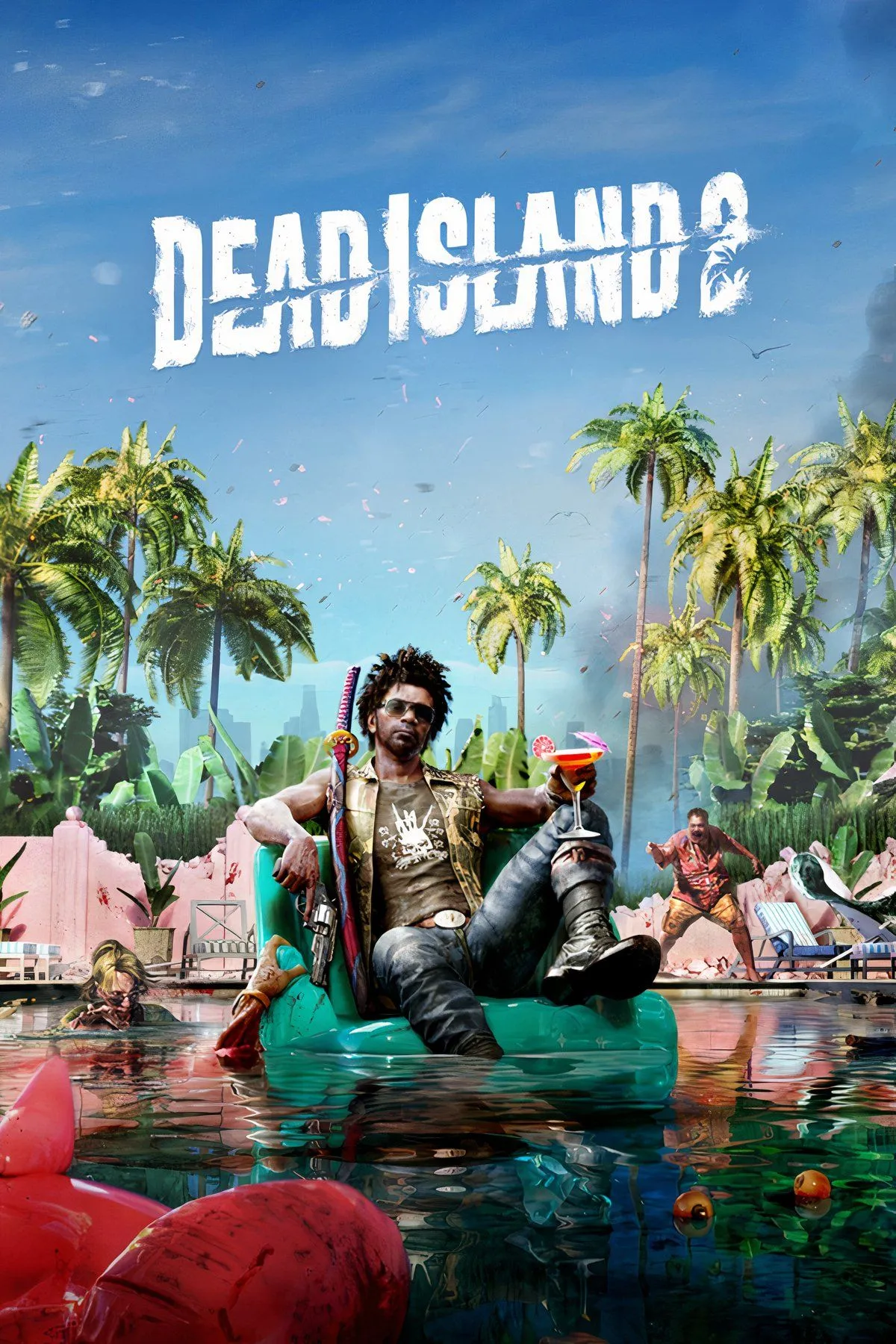 Cảnh chiến đấu hoành tráng trong Dead Island 2 với zombie và người chơi