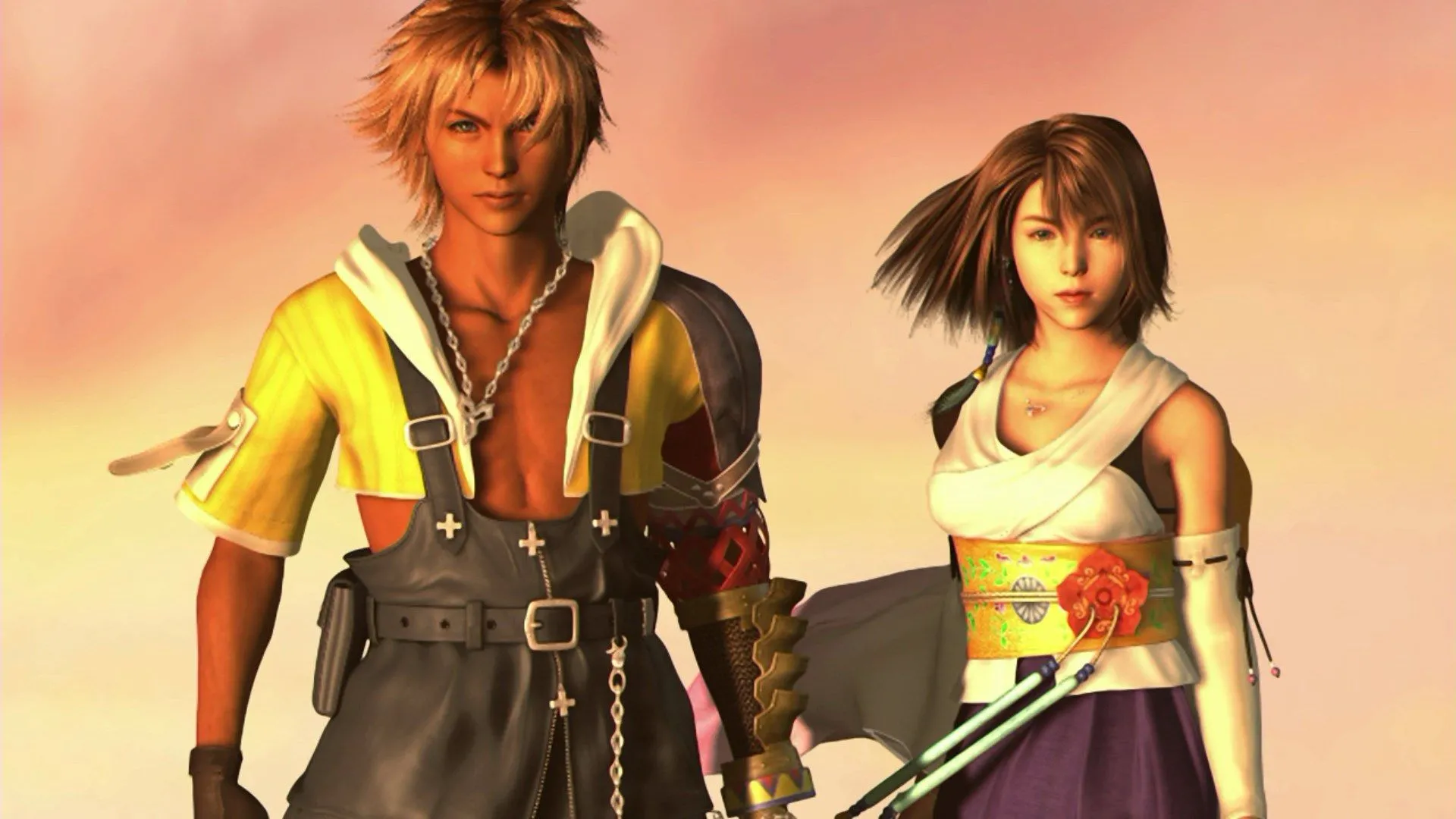 Cảnh chiến đấu theo lượt trong Final Fantasy X, thể hiện giao diện người dùng và các nhân vật đang tham gia trận chiến