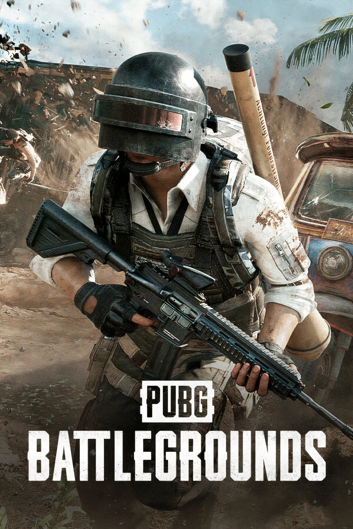 Cảnh chiến đấu trong PUBG: Battlegrounds, hiển thị một nhóm người chơi đang giao tranh trong khu vực sinh tồn cuối cùng của bản đồ.