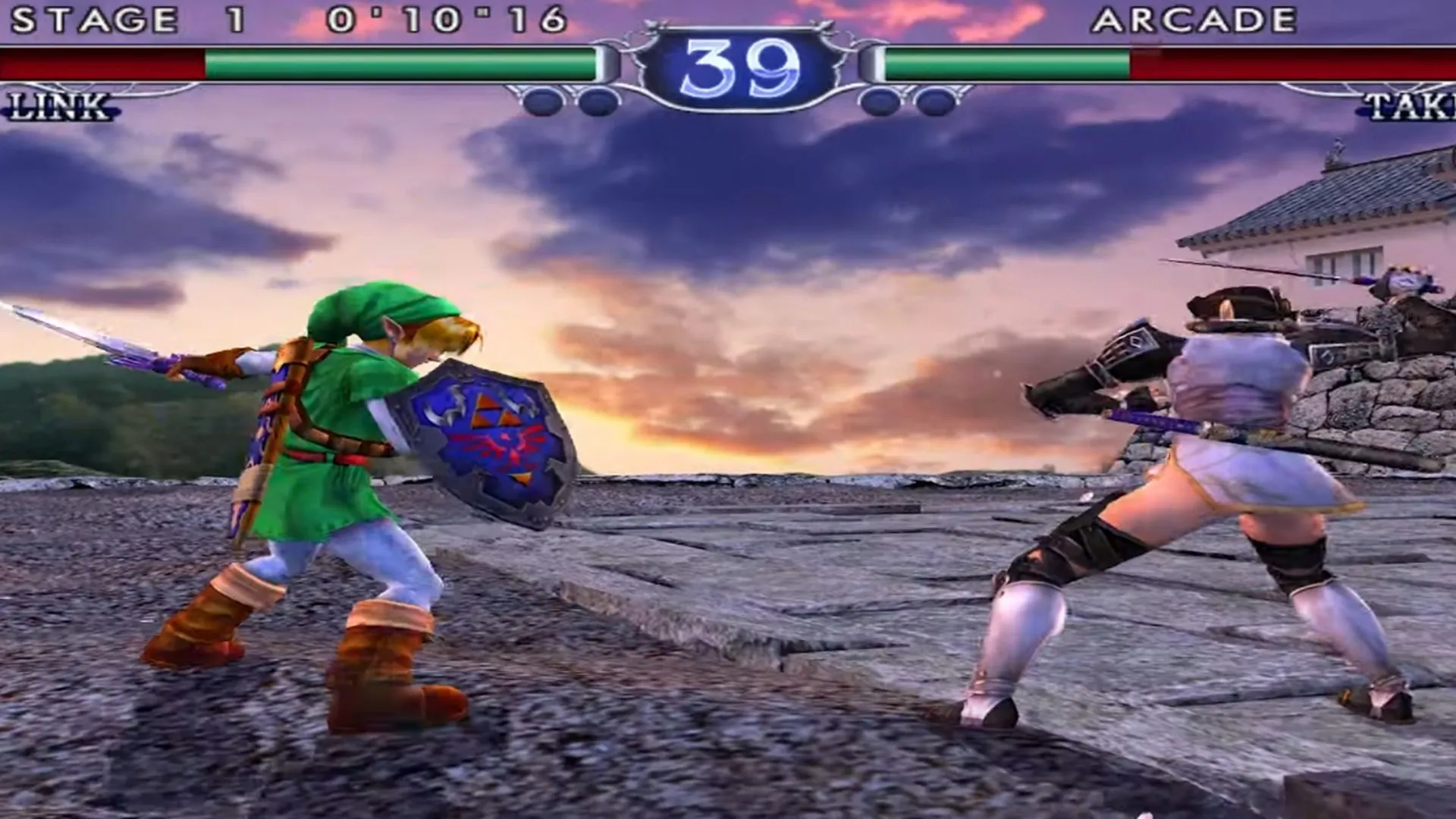 Cảnh chơi game Soulcalibur 2, một tựa game đối kháng kinh điển cần được tối ưu trải nghiệm trực tuyến trên Nintendo Switch Online của Switch 2