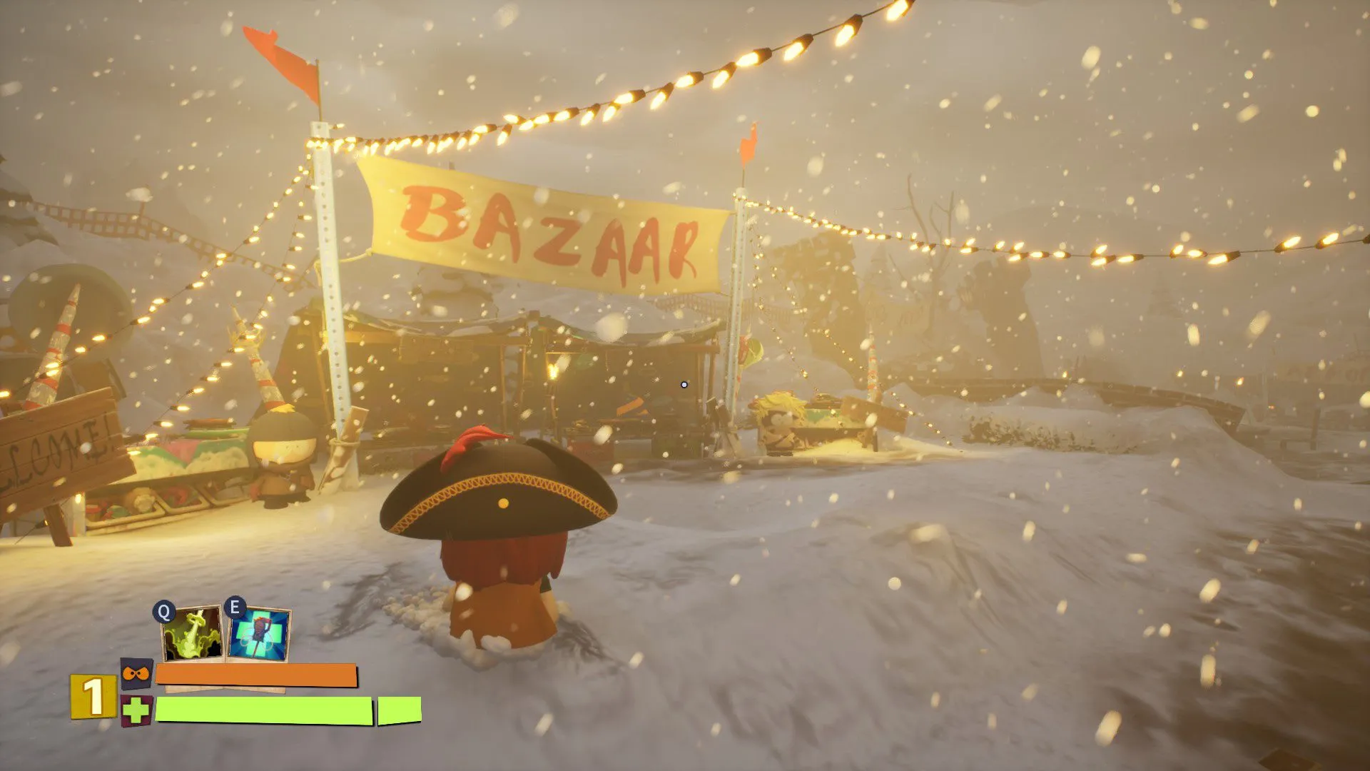 Cảnh chơi game South Park: Snow Day! với đồ họa 3D khác biệt so với các bản trước