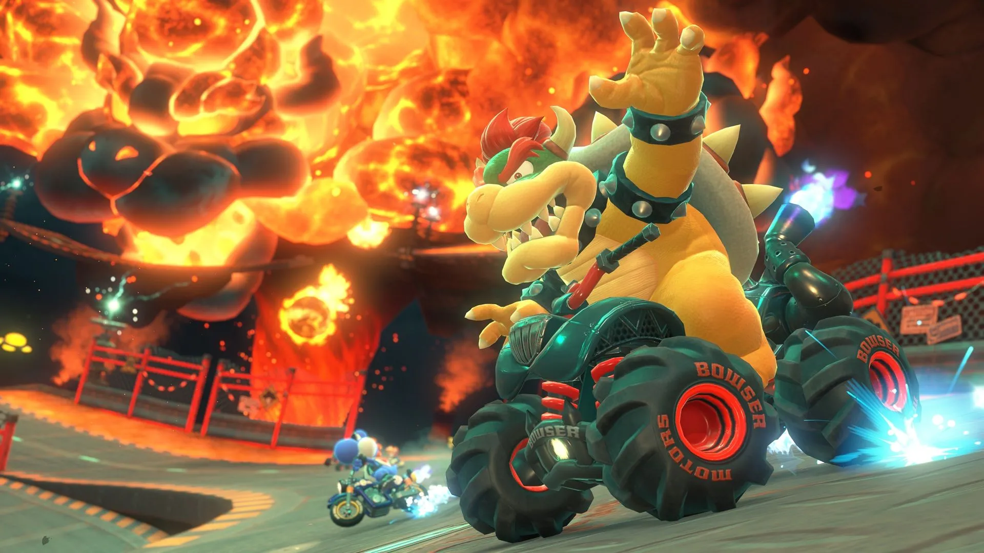 Cảnh gameplay đua xe quen thuộc trong tựa game Mario Kart World