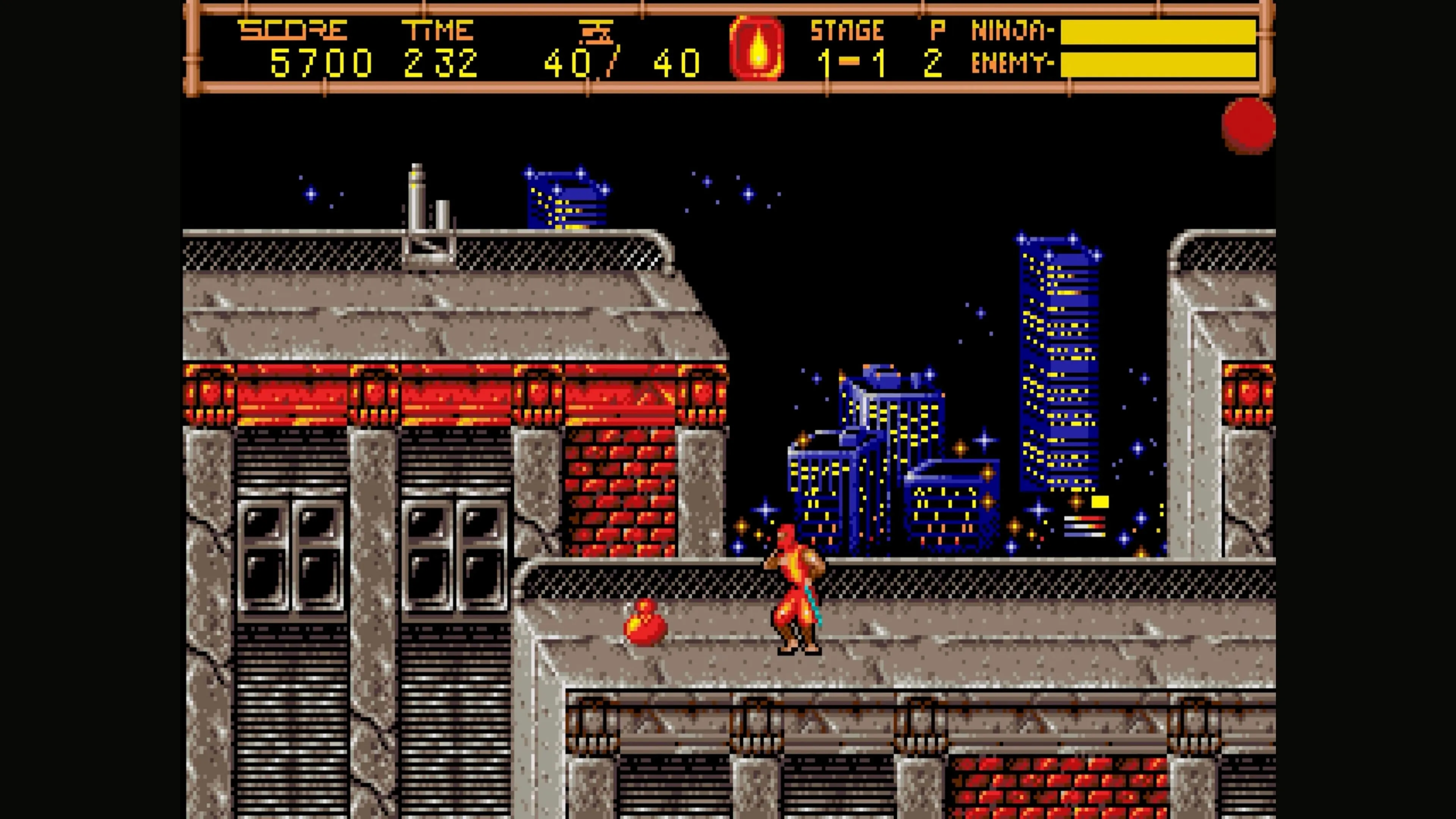 Cảnh gameplay Ninja Gaiden II: The Dark Sword of Chaos, Ryu Hayabusa đang di chuyển