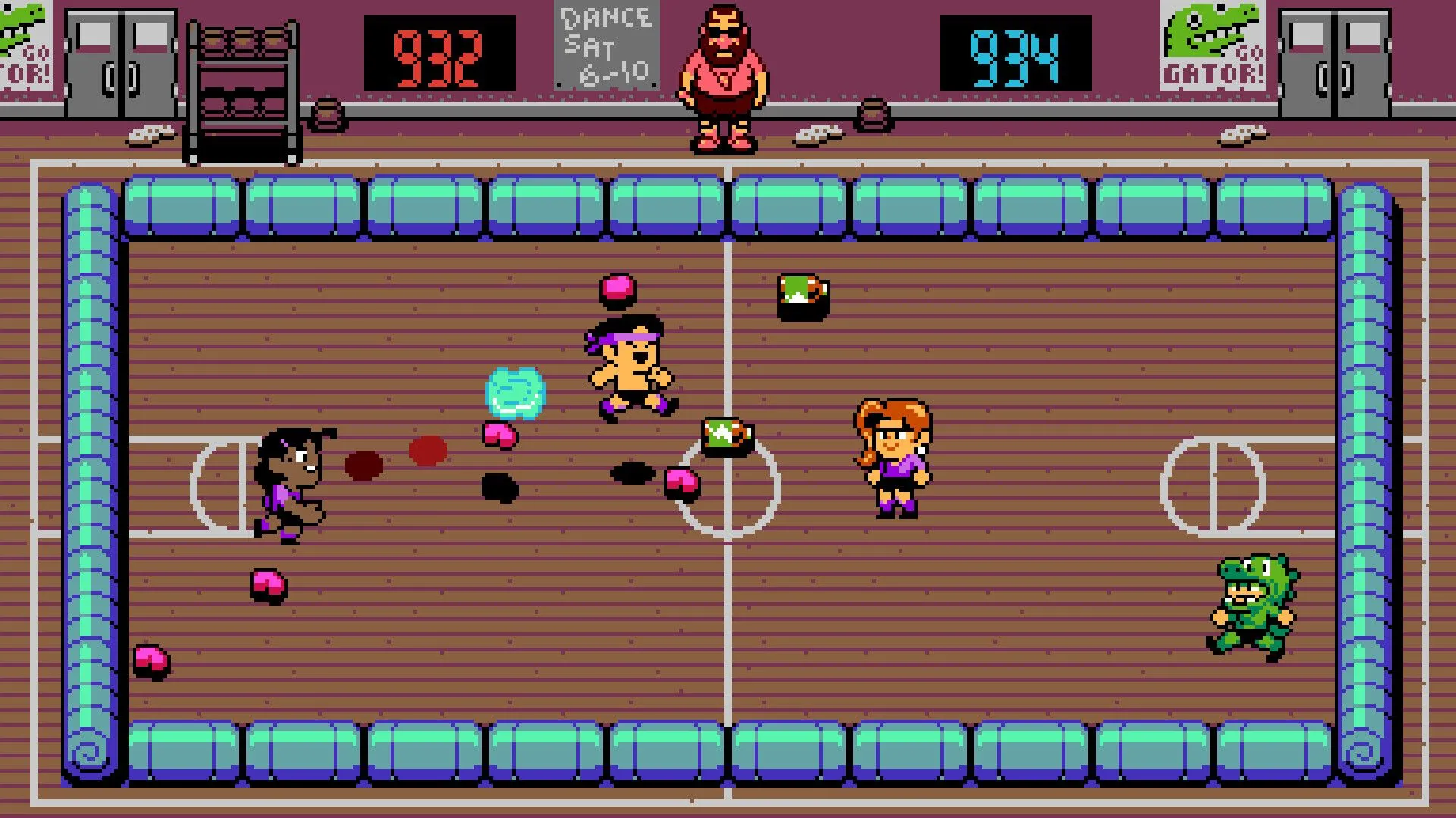 Cảnh gameplay platformer hành động với đồ họa 8-bit trong bộ sưu tập UFO 50.