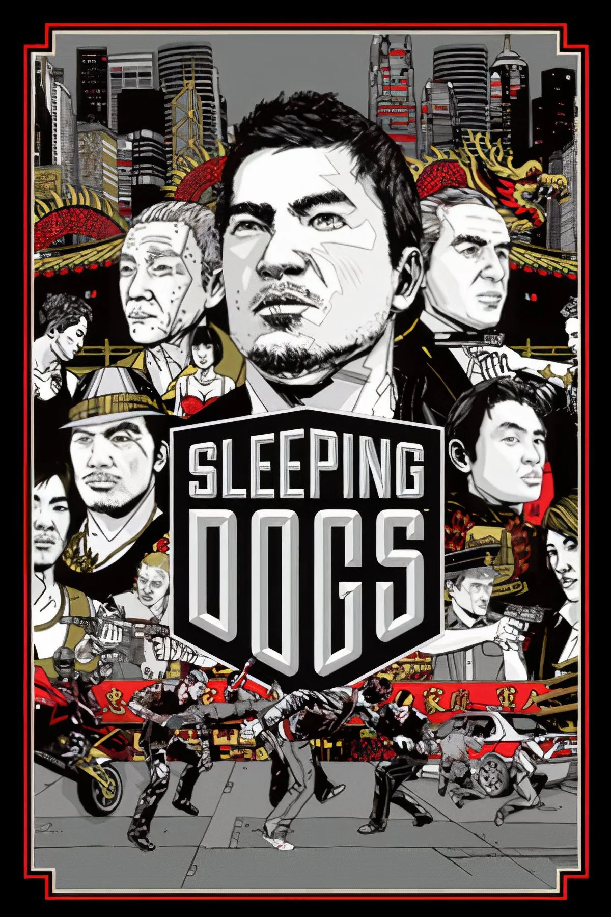 Cảnh hành động kịch tính trong game thế giới mở Sleeping Dogs, nơi Wei Shen thể hiện kỹ năng chiến đấu đỉnh cao.