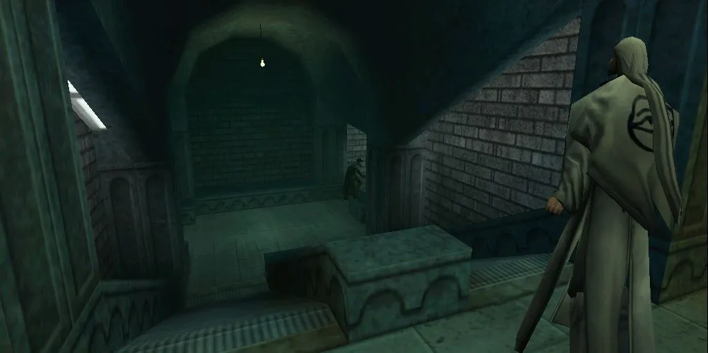 Cảnh trong game Blood II: The Chosen, minh họa cho hậu quả của việc phát hành game chưa hoàn thiện