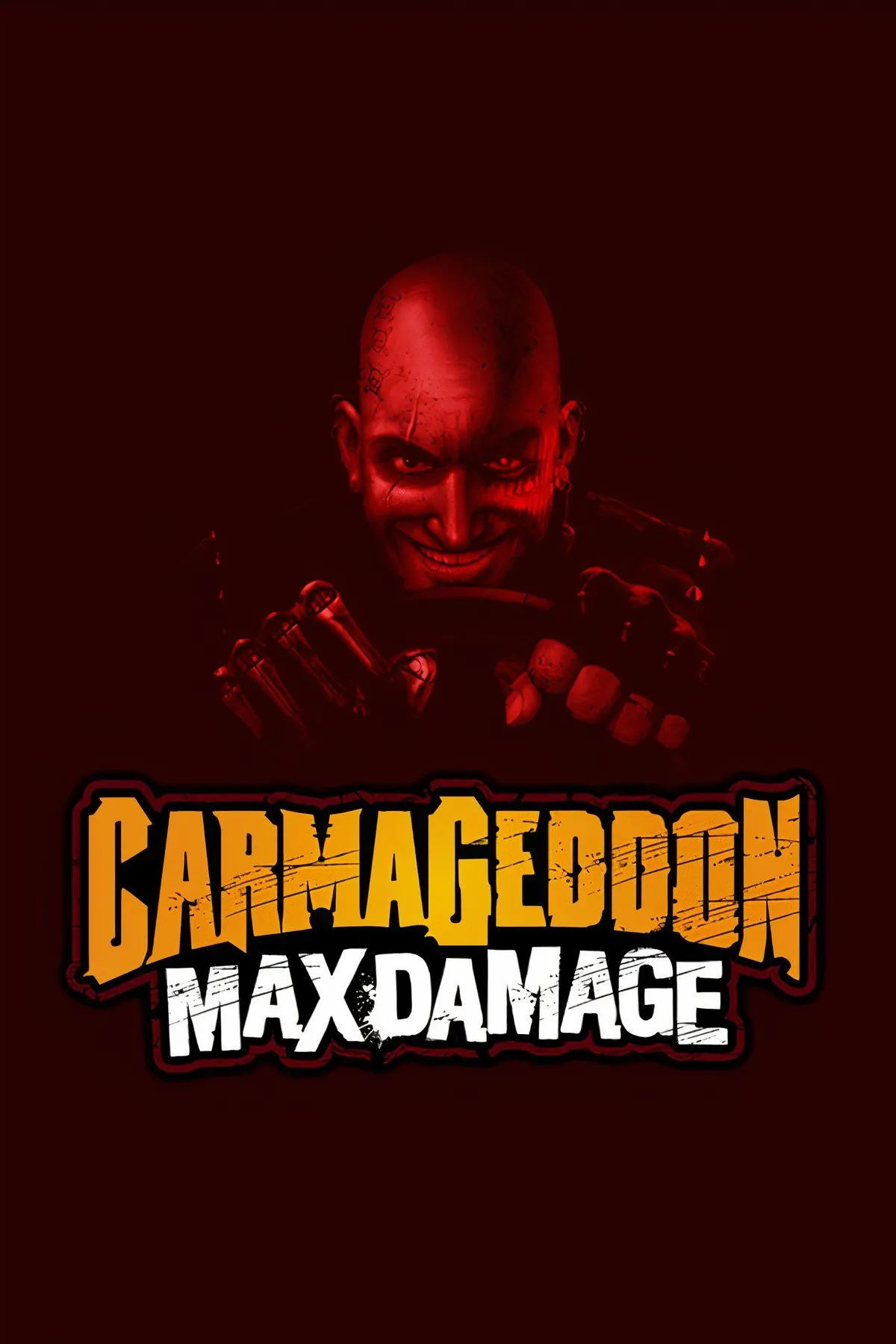 Cảnh tượng hỗn loạn trong game Carmageddon Max Damage với xe cộ va chạm và người đi bộ trên đường