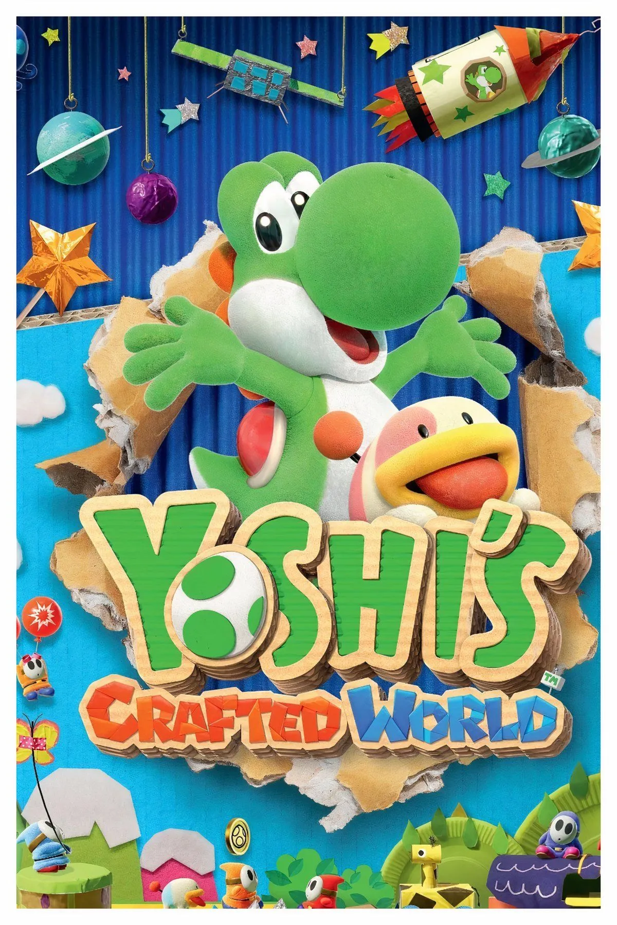 Cảnh Yoshi trong thế giới thủ công trong Yoshi's Crafted World