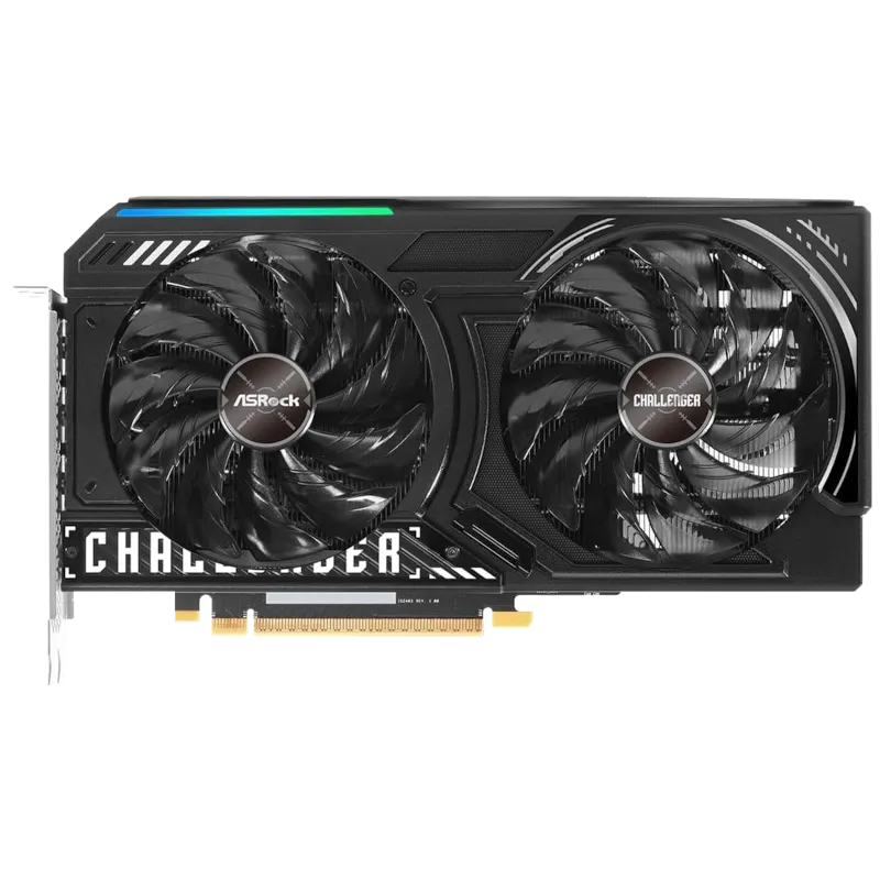 Card đồ họa ASRock Intel Arc B570 Challenger với thiết kế quạt kép mạnh mẽ