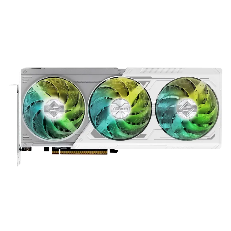 Card đồ họa ASRock Radeon RX 9070 Steel Legend với 16GB VRAM, minh họa lợi thế về dung lượng bộ nhớ của AMD