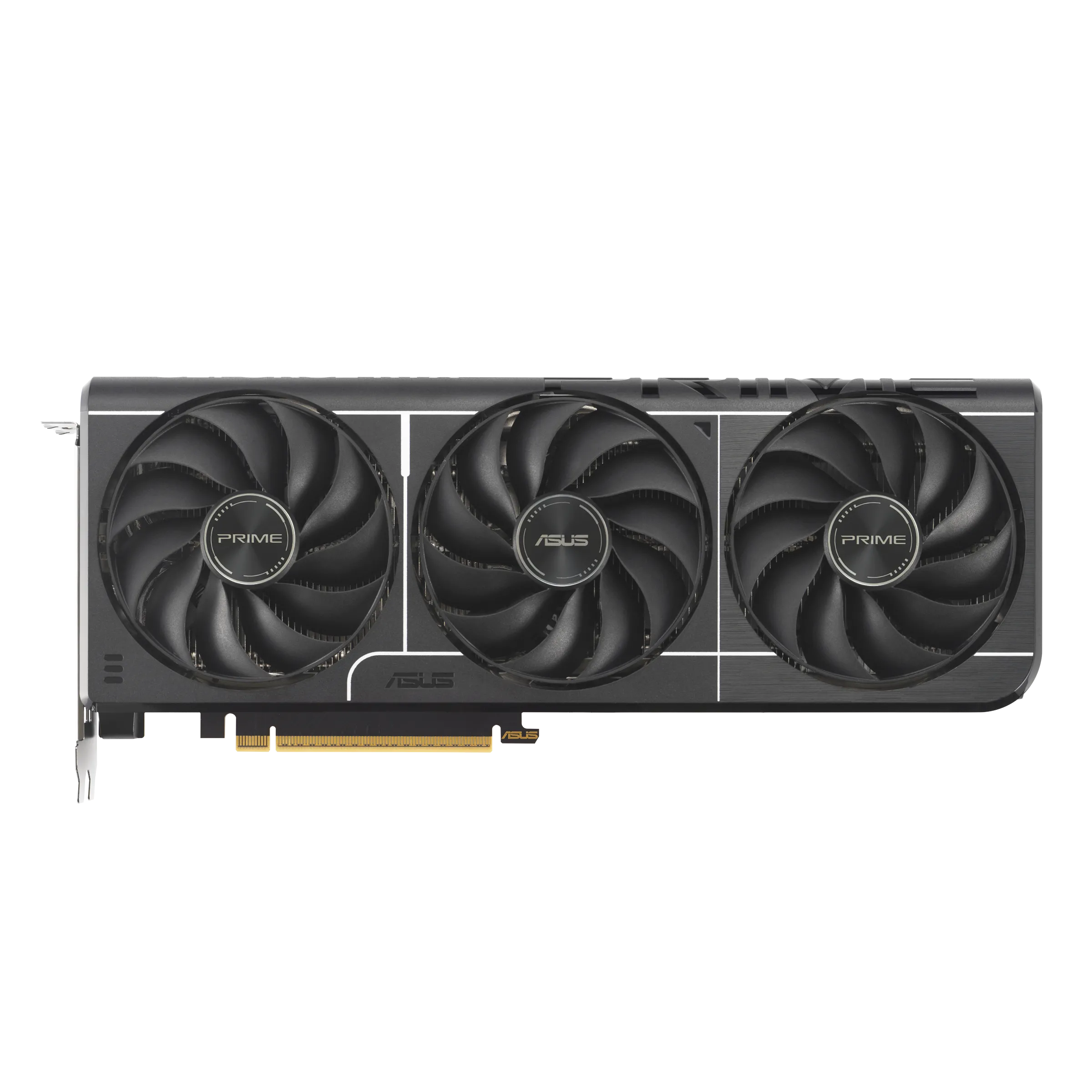 Card đồ họa Asus Prime GeForce RTX 5060 Ti với ba quạt tản nhiệt màu đen và logo ASUS nổi bật