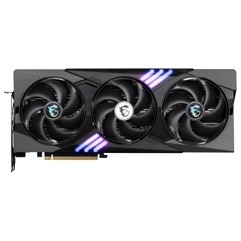 Card đồ họa MSI GeForce RTX 5070 Ti Gaming Trio OC Plus với thiết kế ba quạt làm mát hiệu quả