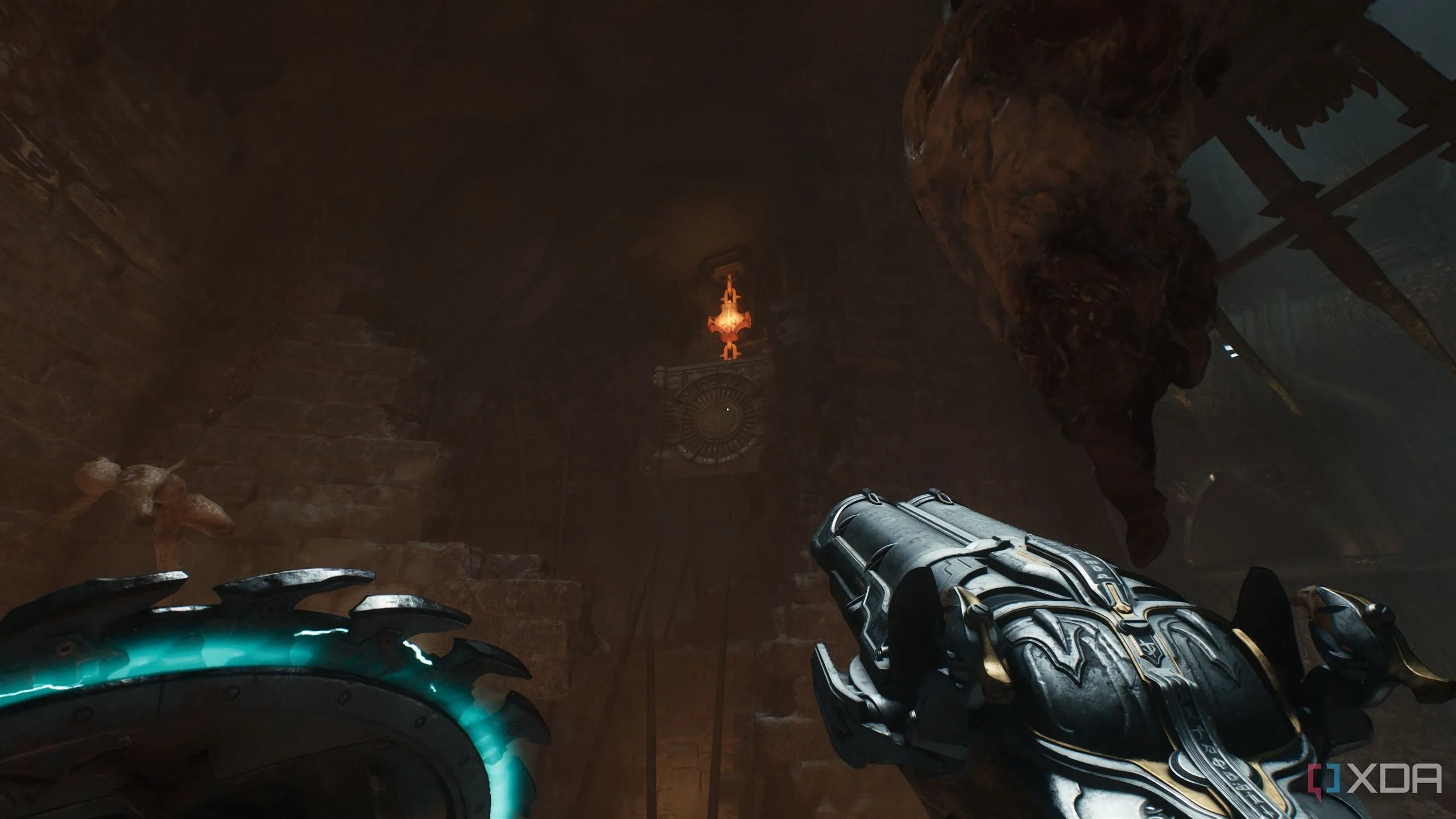 Cây thập giá kim loại nóng chảy cần được hạ xuống trong Chapter 19 Doom: The Dark Ages