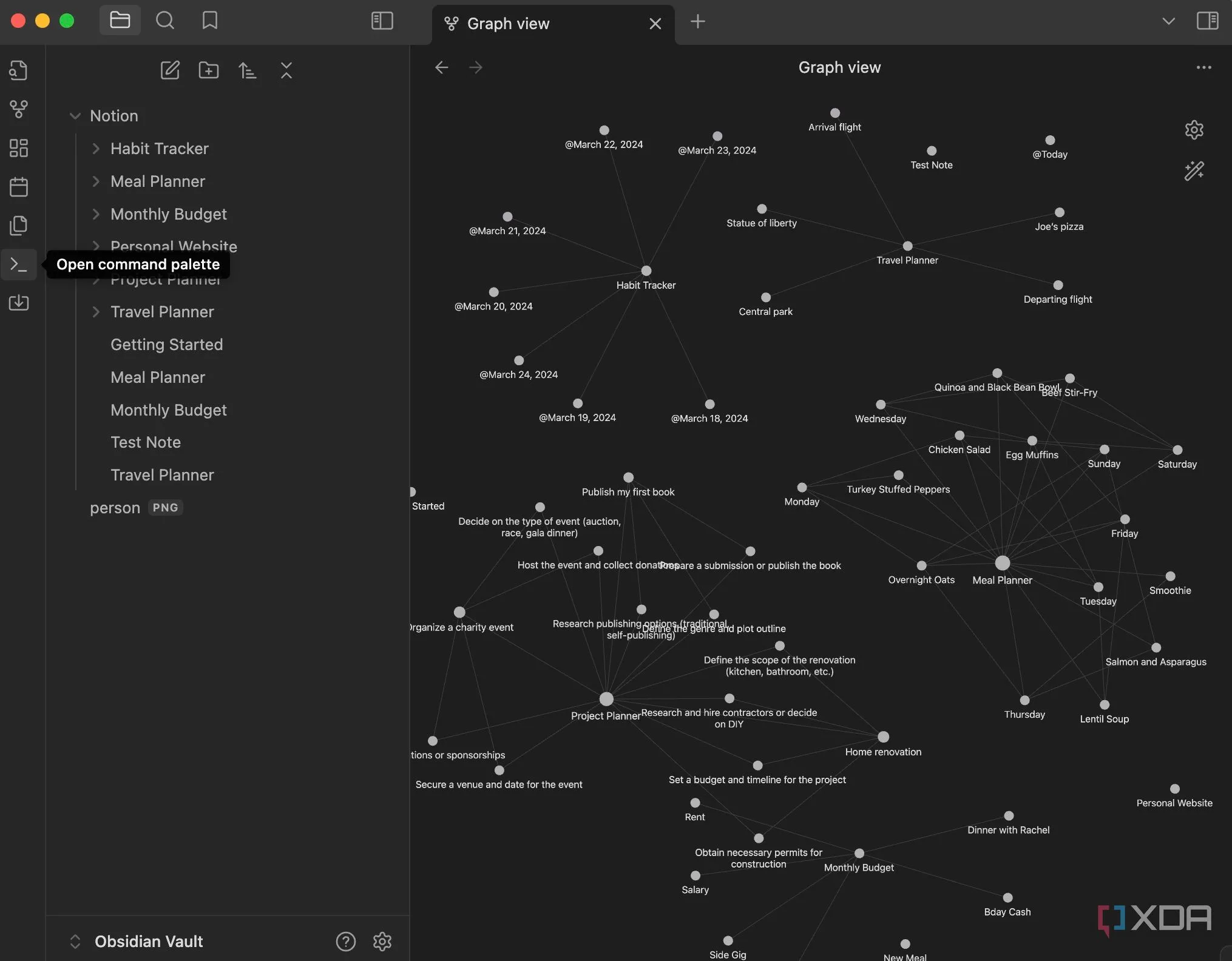 Chế độ xem đồ thị (Graph View) trong Obsidian
