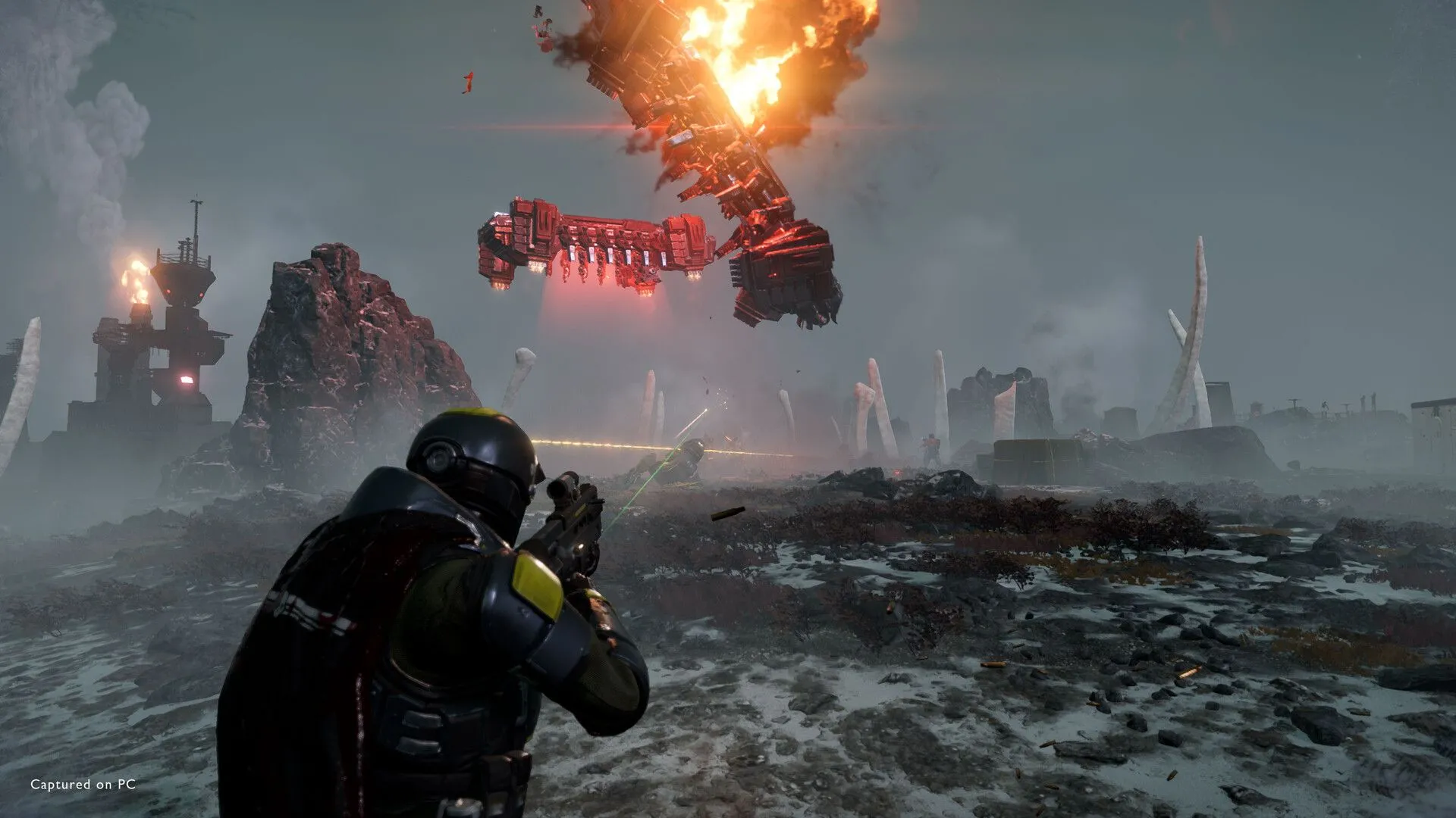 Chiến binh Helldivers 2 giao tranh trên hành tinh băng tuyết