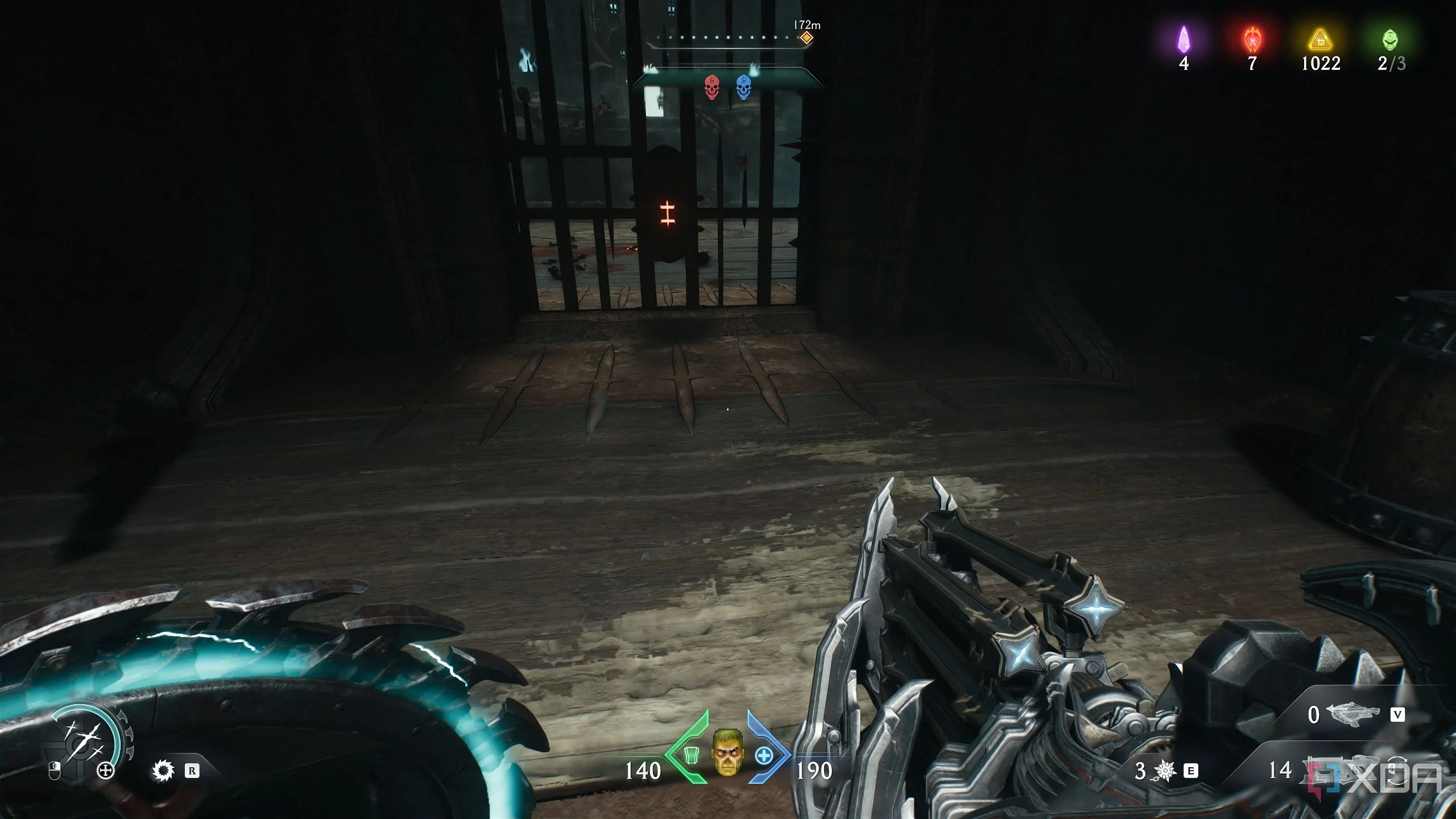 Cổng khóa mở ra sau khi thu thập cọc vàng dưới sàn tàu trong Chapter 19 Doom: The Dark Ages