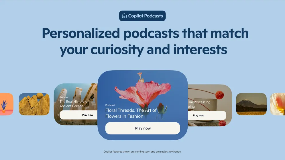 Copilot đang tạo podcast AI cá nhân hóa dựa trên nội dung được cung cấp