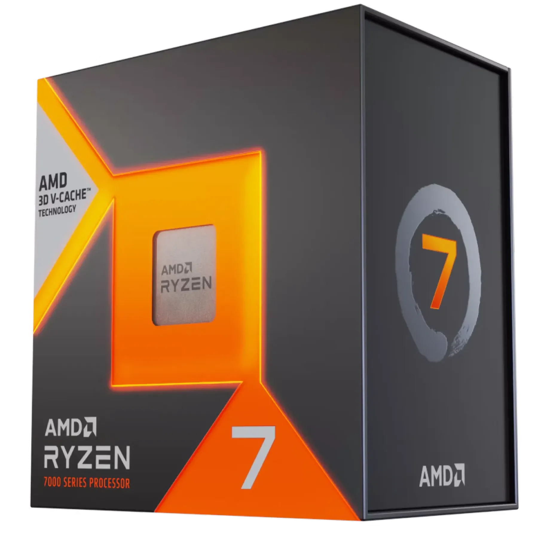 CPU AMD Ryzen 7 7800X3D trong hộp, vi xử lý gaming mạnh mẽ thế hệ Zen 4.