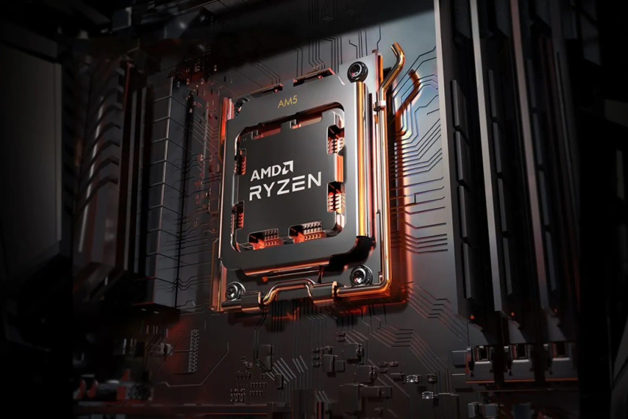 CPU AMD Ryzen 7000 series gắn trên socket AM5 của bo mạch chủ