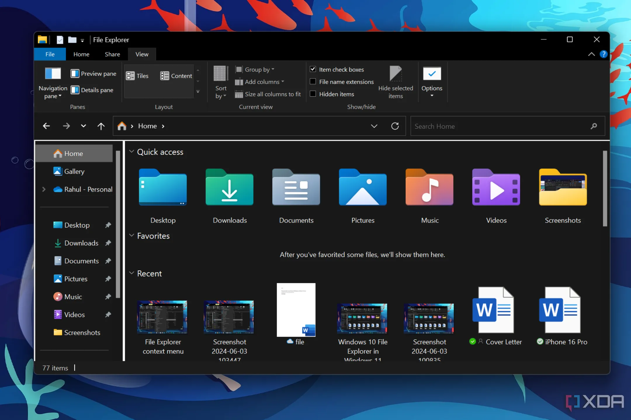 Cửa sổ File Explorer trên Windows 11 minh họa khả năng quản lý tệp