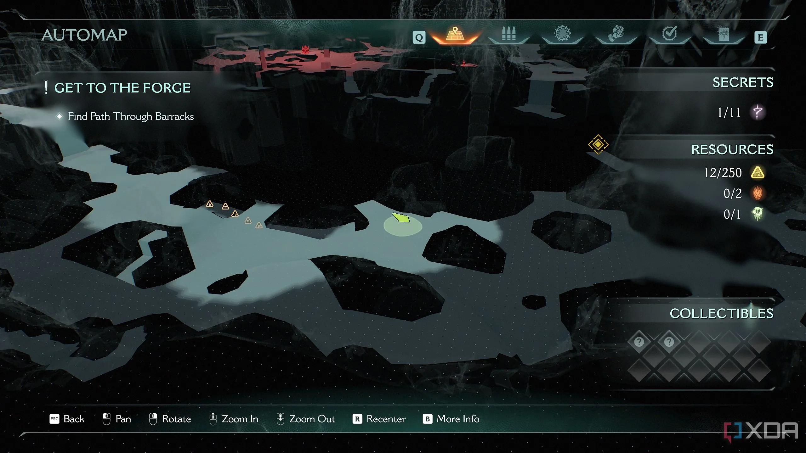 Đấu trường phía trên nơi Doom Slayer đối mặt với Hellknights và Cyberdemon, dẫn đến Khu vực bí mật 2 trong Doom The Dark Ages.