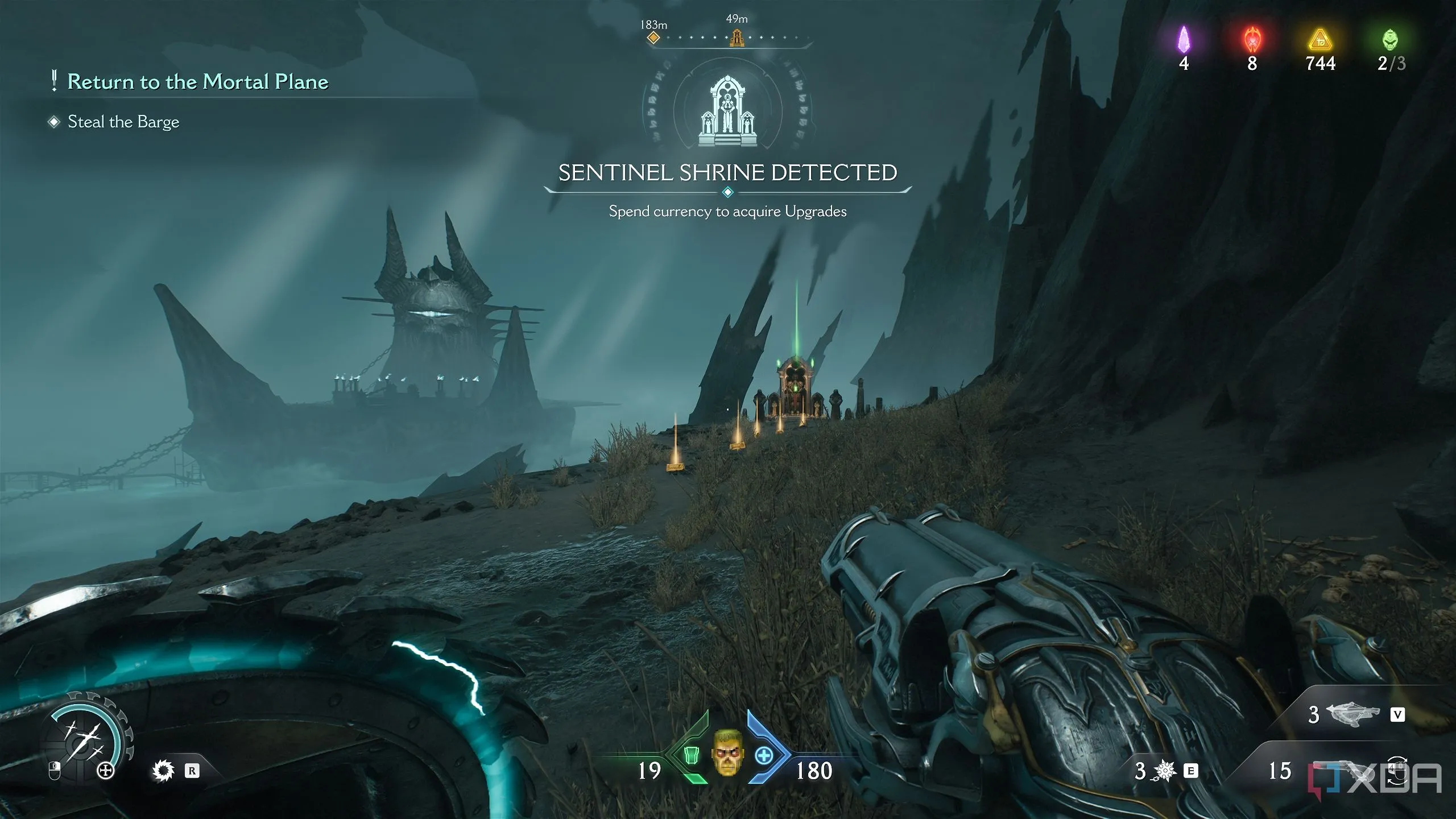 Dấu vết những thỏi vàng đầu tiên trên nền đất trong Chapter 19 Doom: The Dark Ages