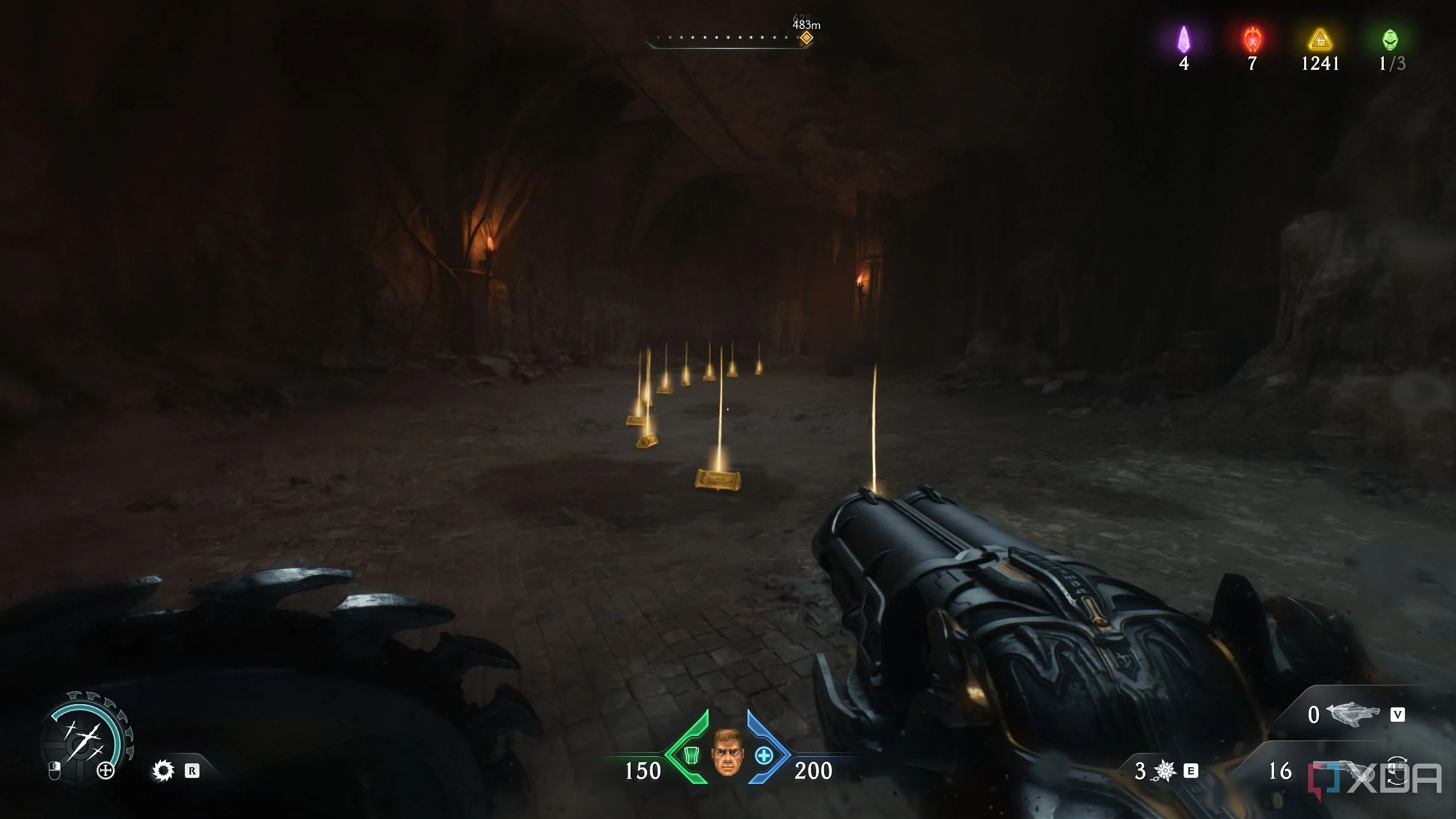 Dấu vết vàng sau đoạn bơi trong Chapter 20 Doom The Dark Ages