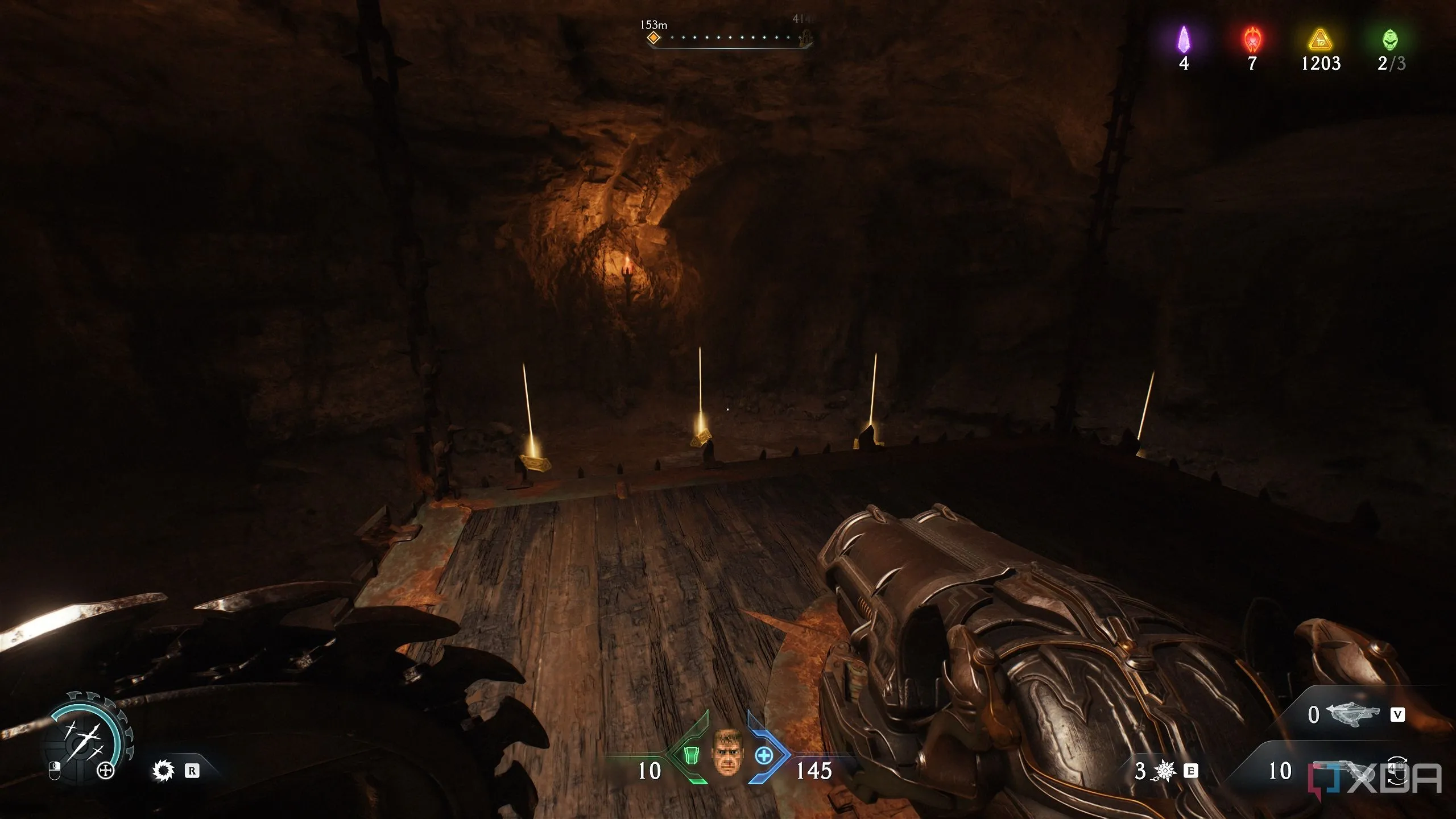 Dấu vết vàng trên bẫy gai thứ nhất trong Chapter 20 Doom The Dark Ages
