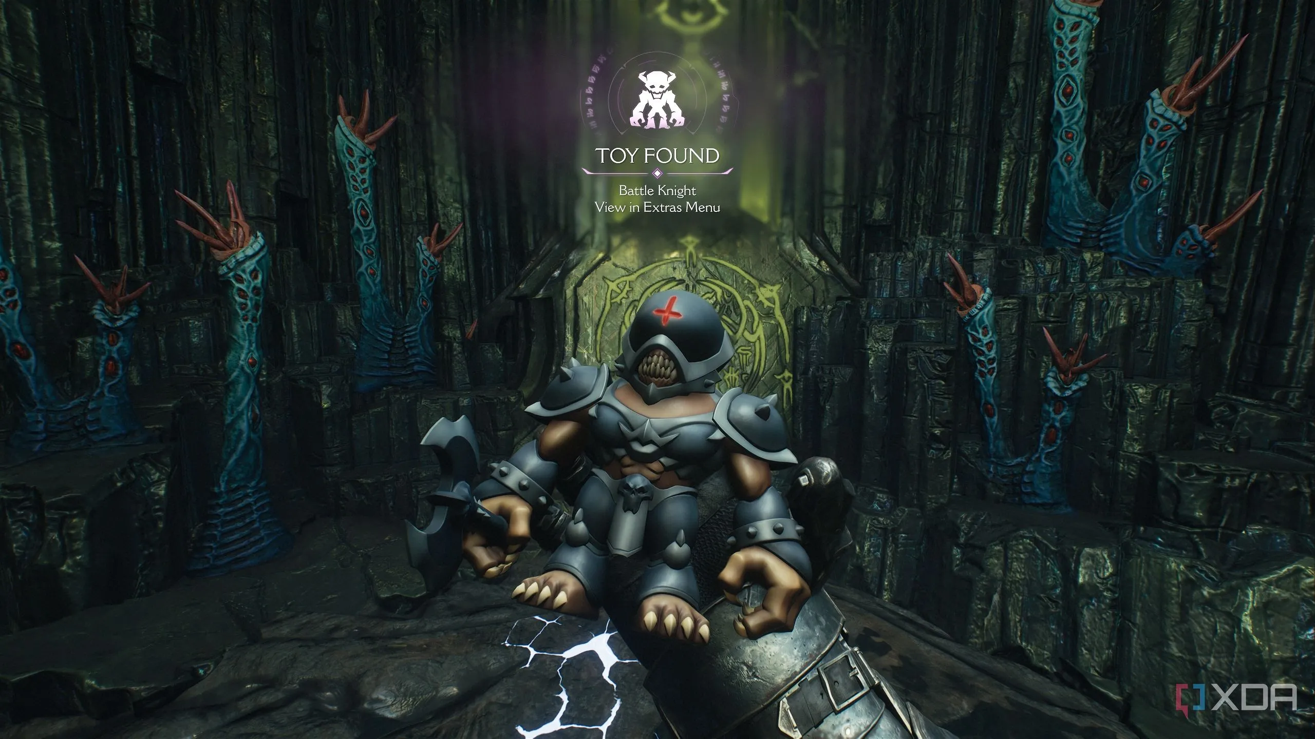 Đồ chơi Battleknight, một vật phẩm thu thập được trong Chương 16 Doom: The Dark Ages