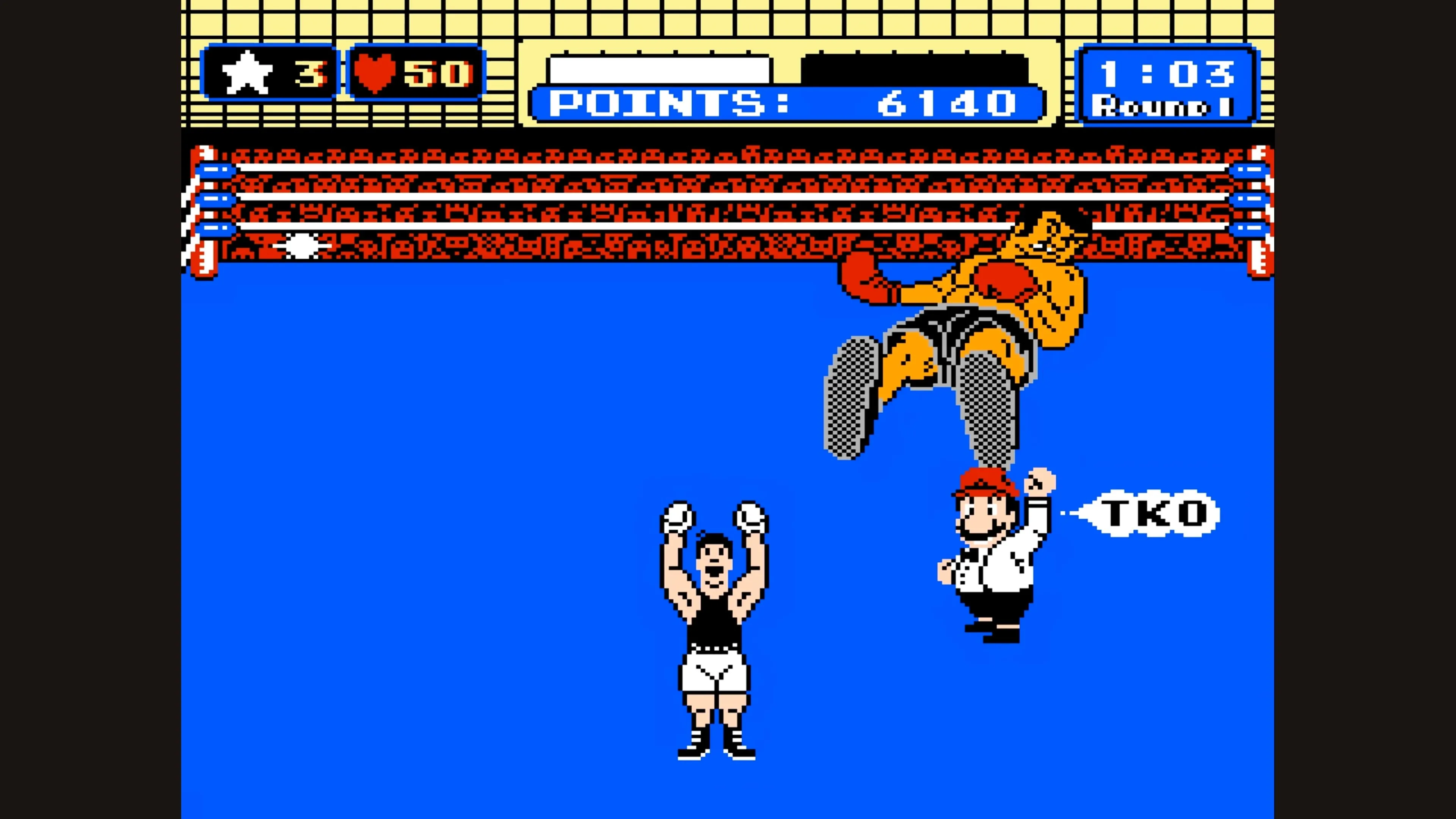 Gameplay Punch Out của Little Mac hạ gục đối thủ