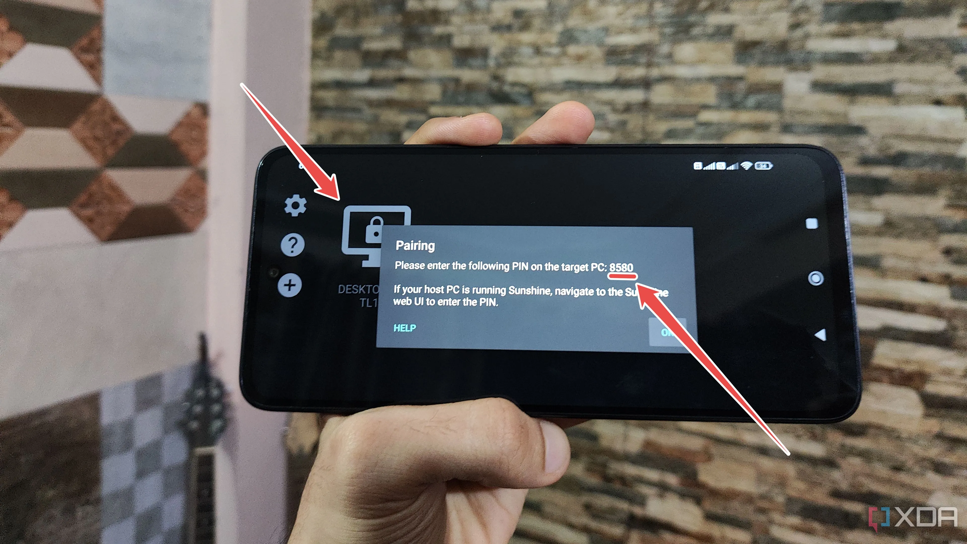 Ghép nối Artemis client trên điện thoại Android với Apollo server bằng mã PIN hiển thị