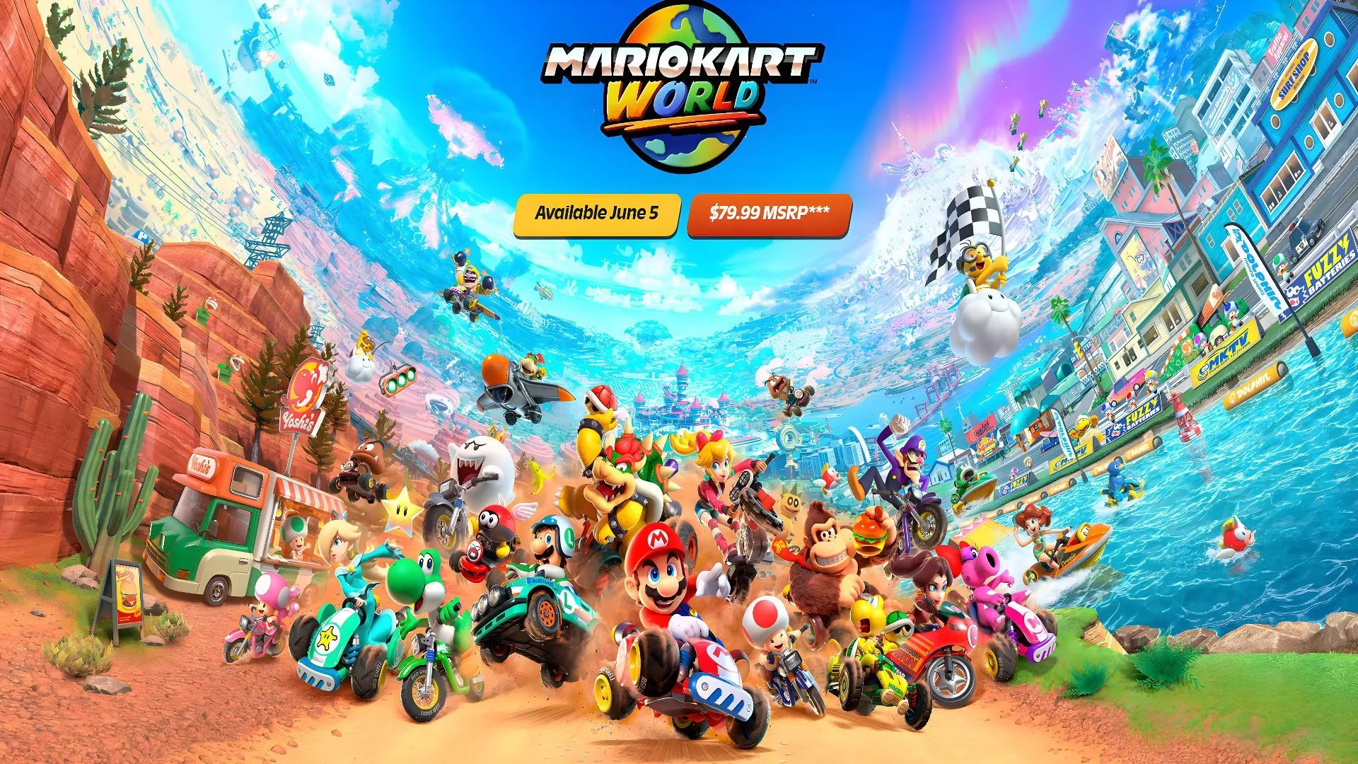 Giá bán game Mario Kart World được niêm yết 80 USD trên Nintendo Switch 2