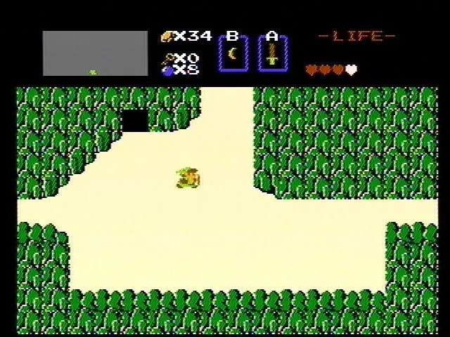 Giao diện bản đồ trong game The Legend of Zelda NES