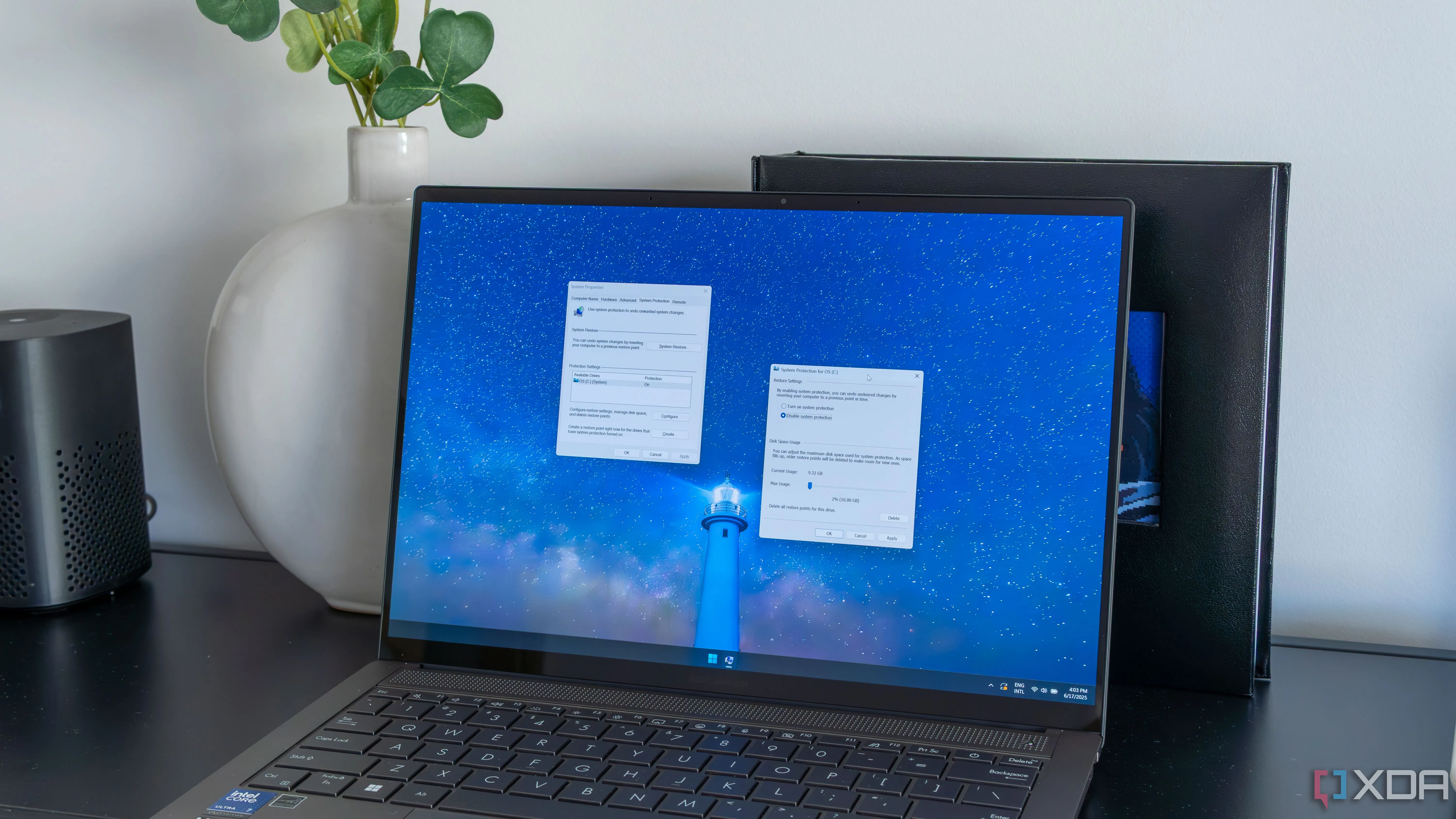Giao diện cài đặt Khôi phục Hệ thống (System Restore) trên Windows 11 trong quá trình Microsoft chuyển đổi các tính năng từ Control Panel sang Settings.