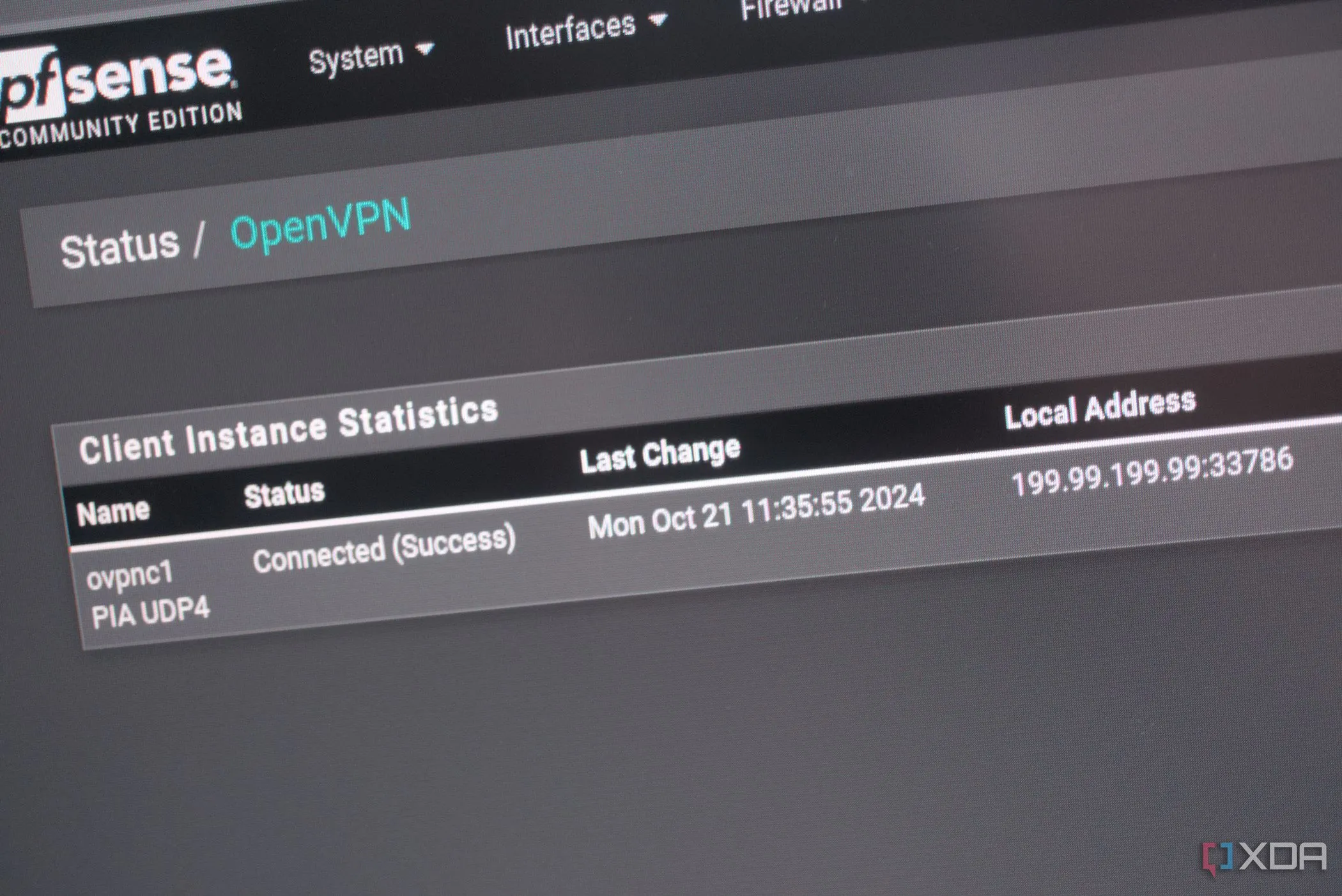 Giao diện cấu hình OpenVPN trên hệ thống tường lửa pfSense hoặc OPNsense