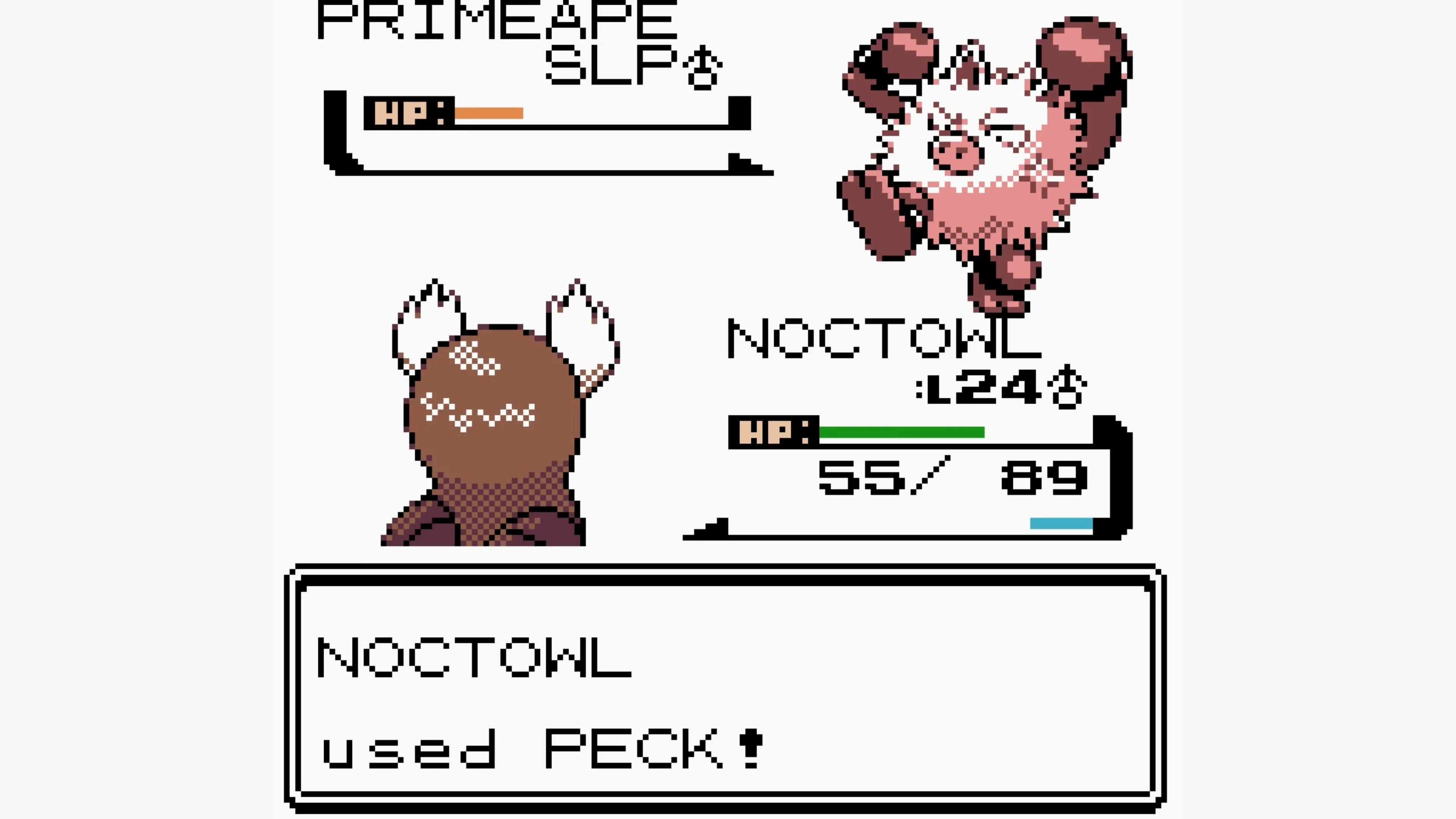 Giao diện chiến đấu với Pokémon tùy chỉnh trong Pokémon Prism