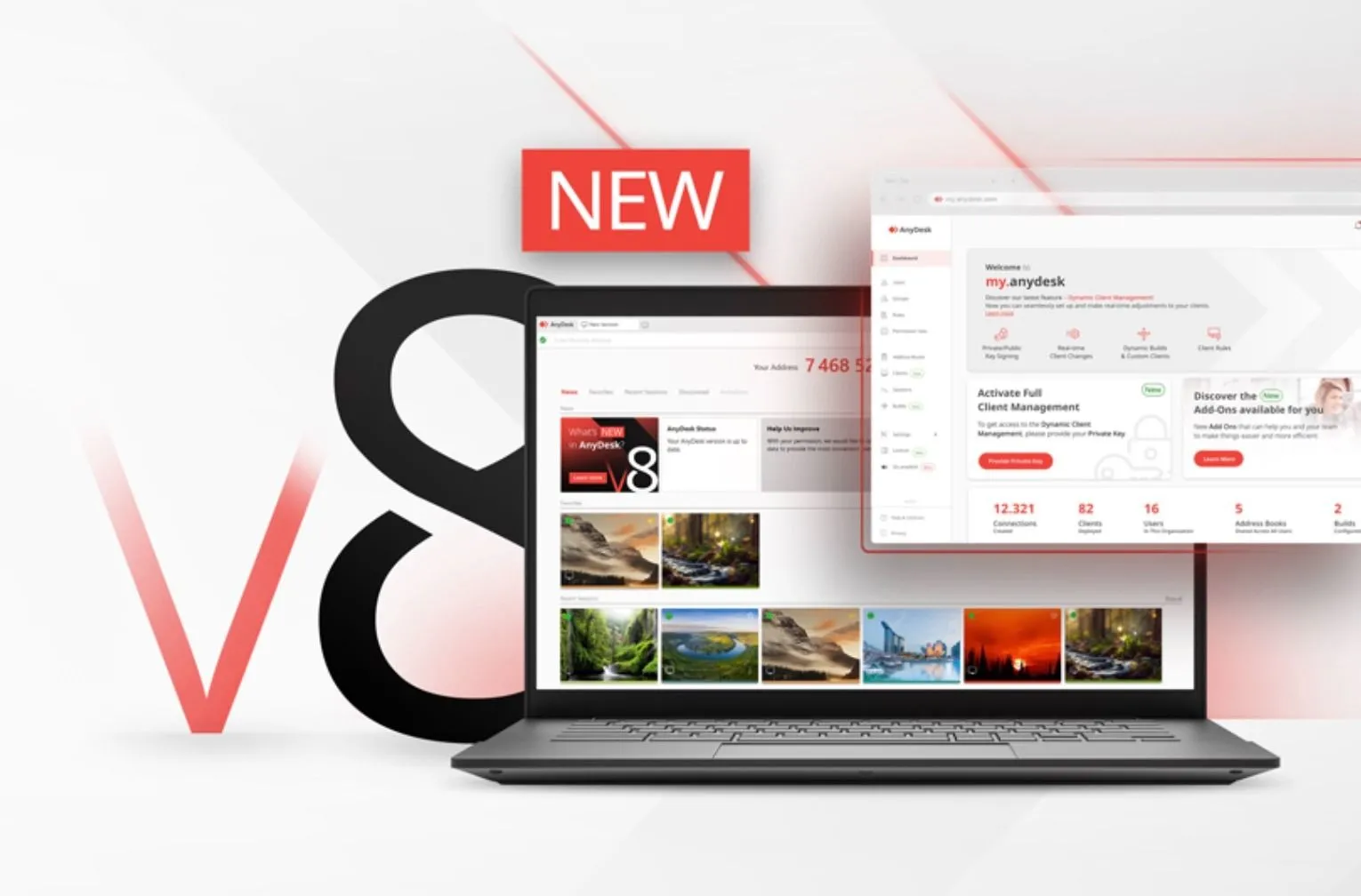 Giao diện chính của AnyDesk hiển thị ID máy và khu vực nhập địa chỉ để kết nối