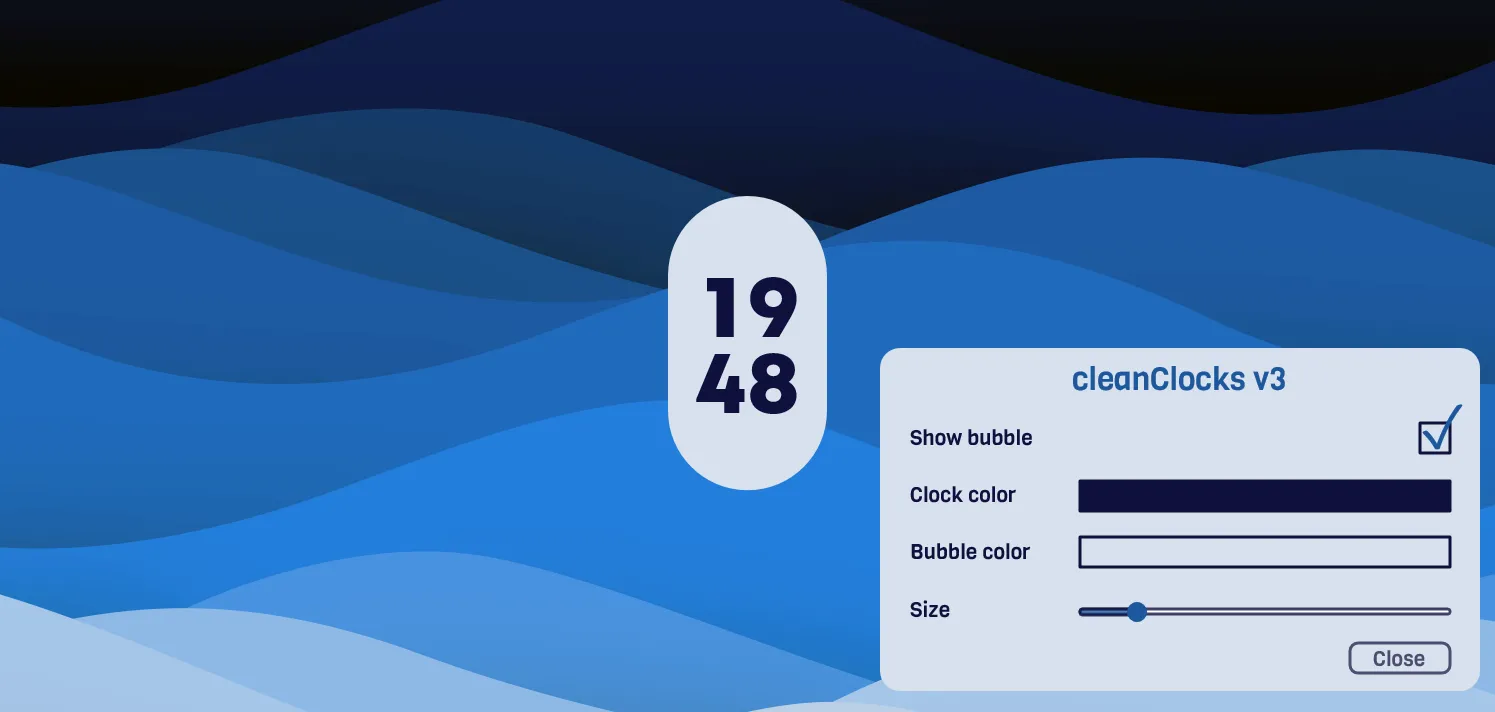 Giao diện CleanClocks V3 Rainmeter skin hiển thị tùy chọn màu sắc đa dạng, cho phép người dùng cá nhân hóa màu sắc đồng hồ trên desktop Windows