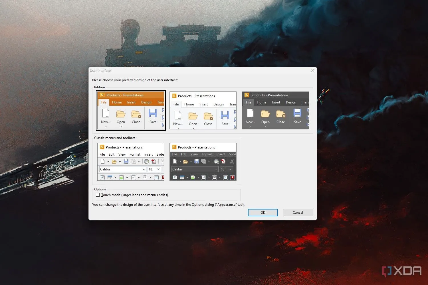 Giao diện của SoftMaker FreeOffice Presentations, một lựa chọn thay thế PowerPoint miễn phí