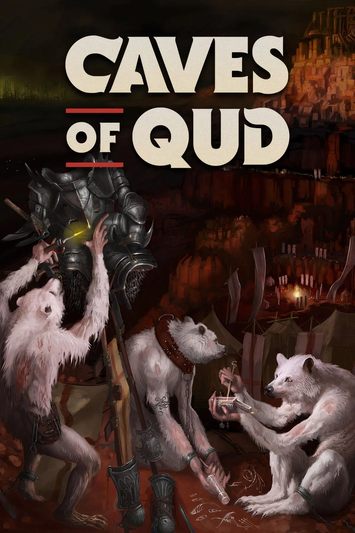 Giao diện đồ họa pixel art độc đáo của game roguelike Caves of Qud