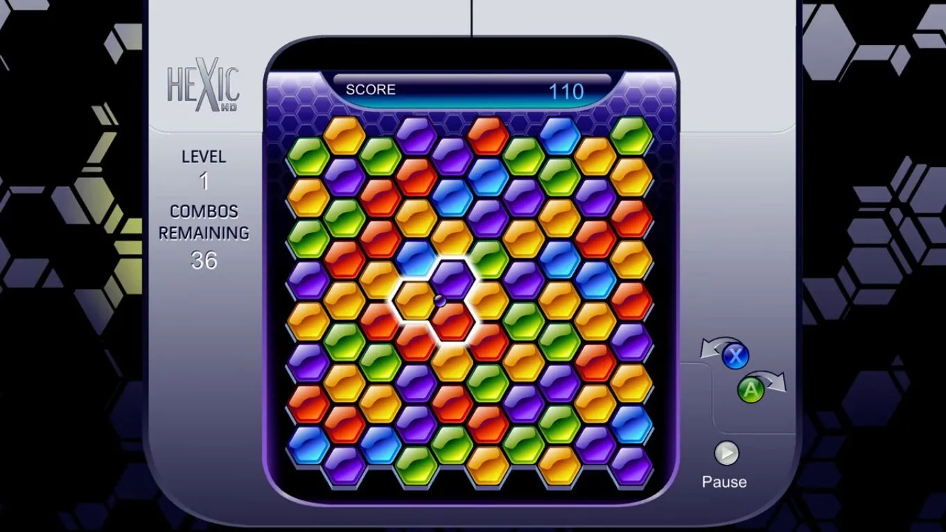 Giao diện game giải đố Hexic HD cấp độ 1