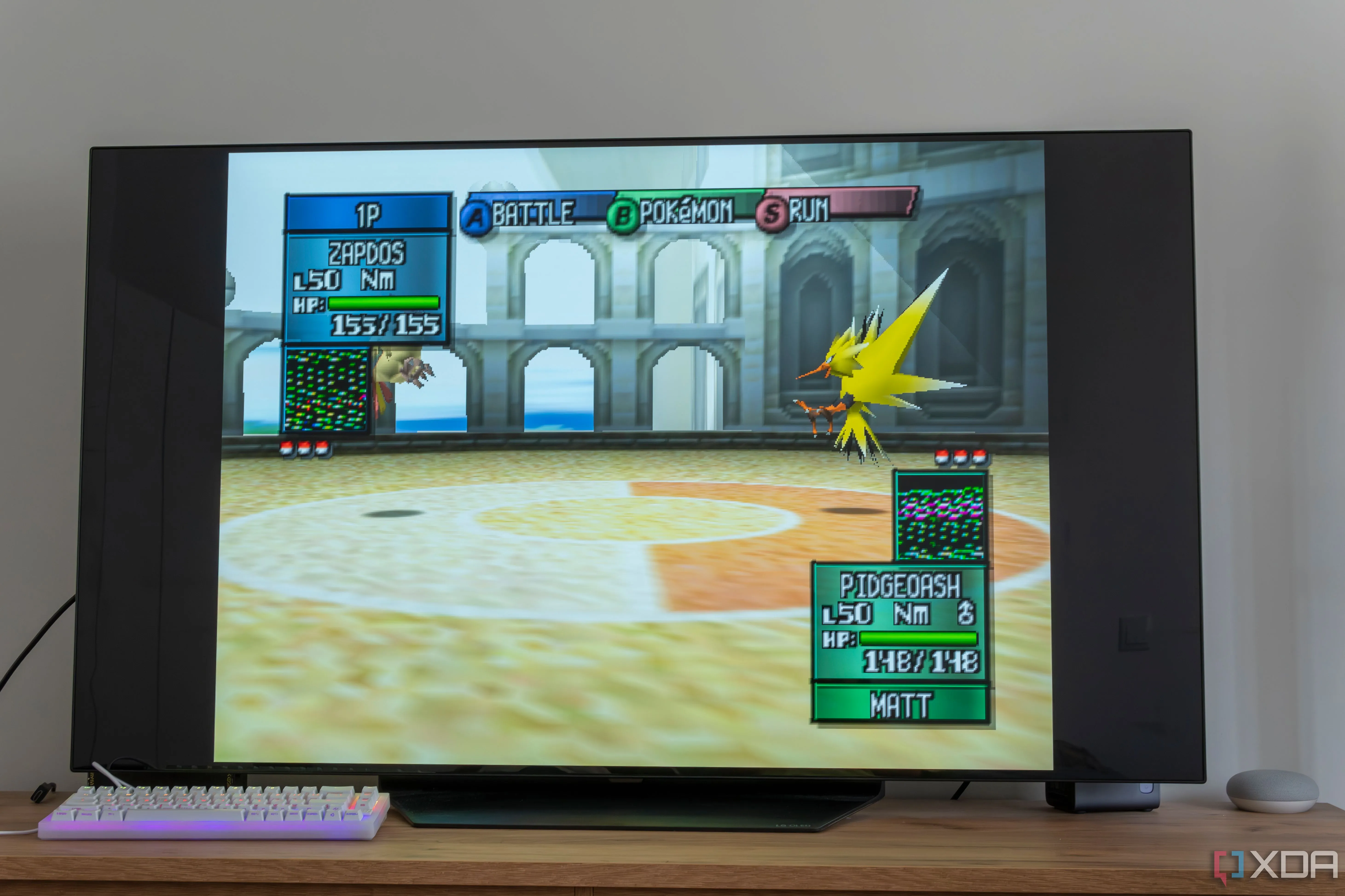 Giao diện game Pokémon Stadium 2 chạy trên Lakka thông qua RetroArch
