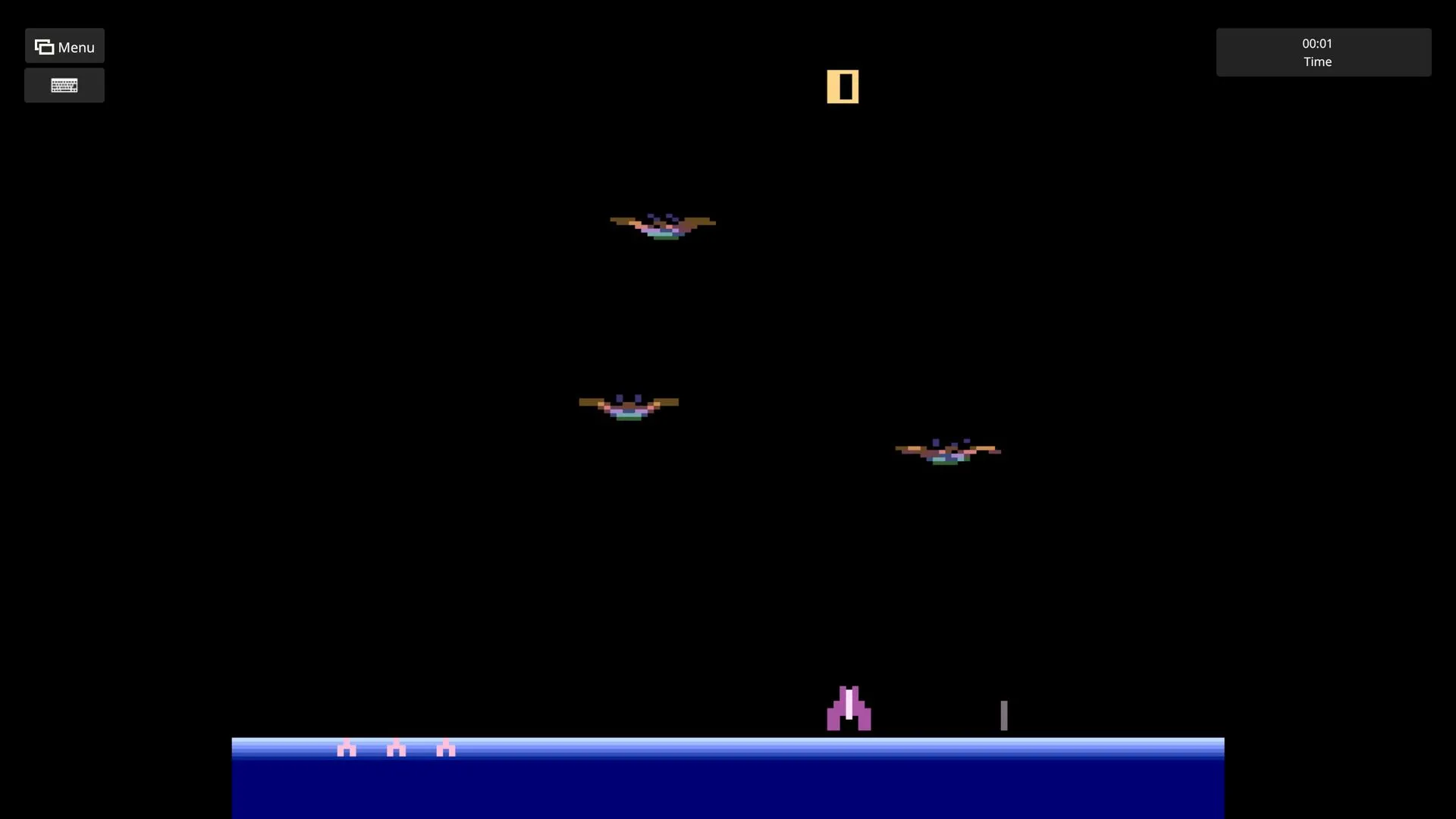 Giao diện game tàu vũ trụ trong bộ sưu tập Retro Classics trên Xbox Game Pass, trải nghiệm qua streaming