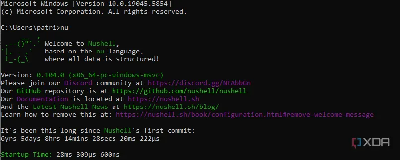 Giao diện Nushell thống nhất và hiện đại trên các hệ điều hành Windows, macOS và Linux